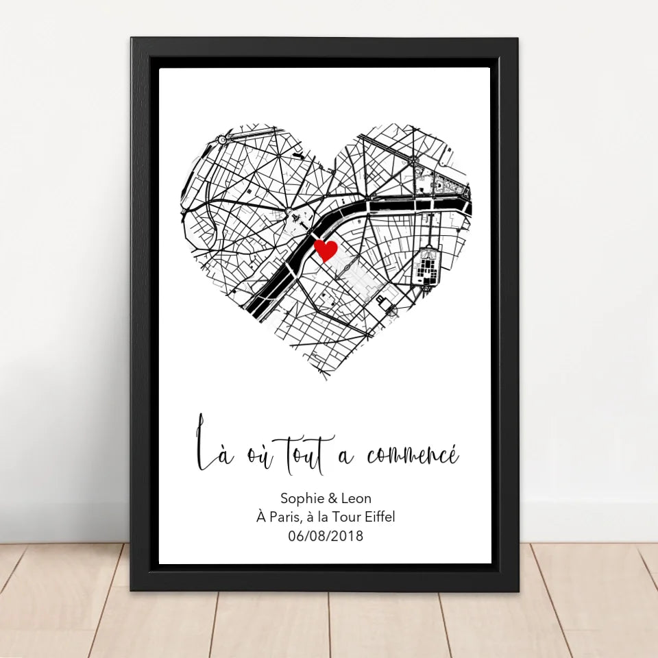 Toile personnalisée "Là où tout a commencé
