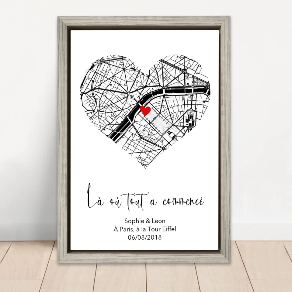 Toile personnalisée "Là où tout a commencé
