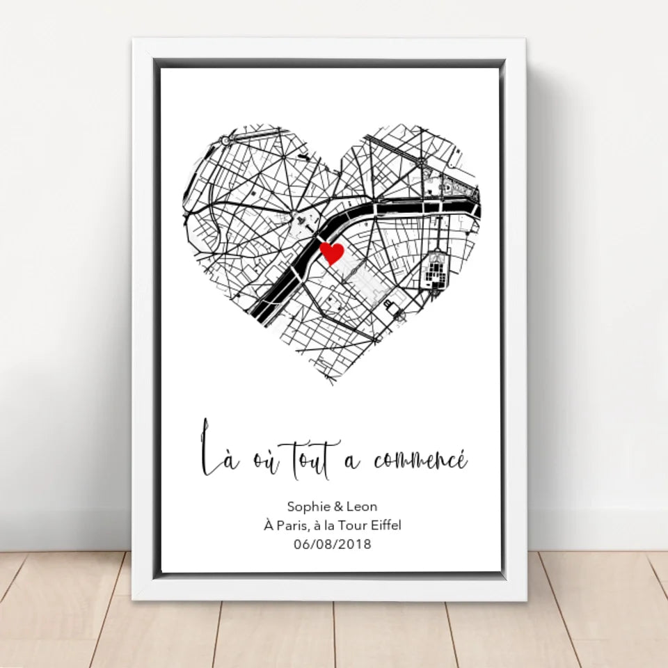 Toile personnalisée "Là où tout a commencé