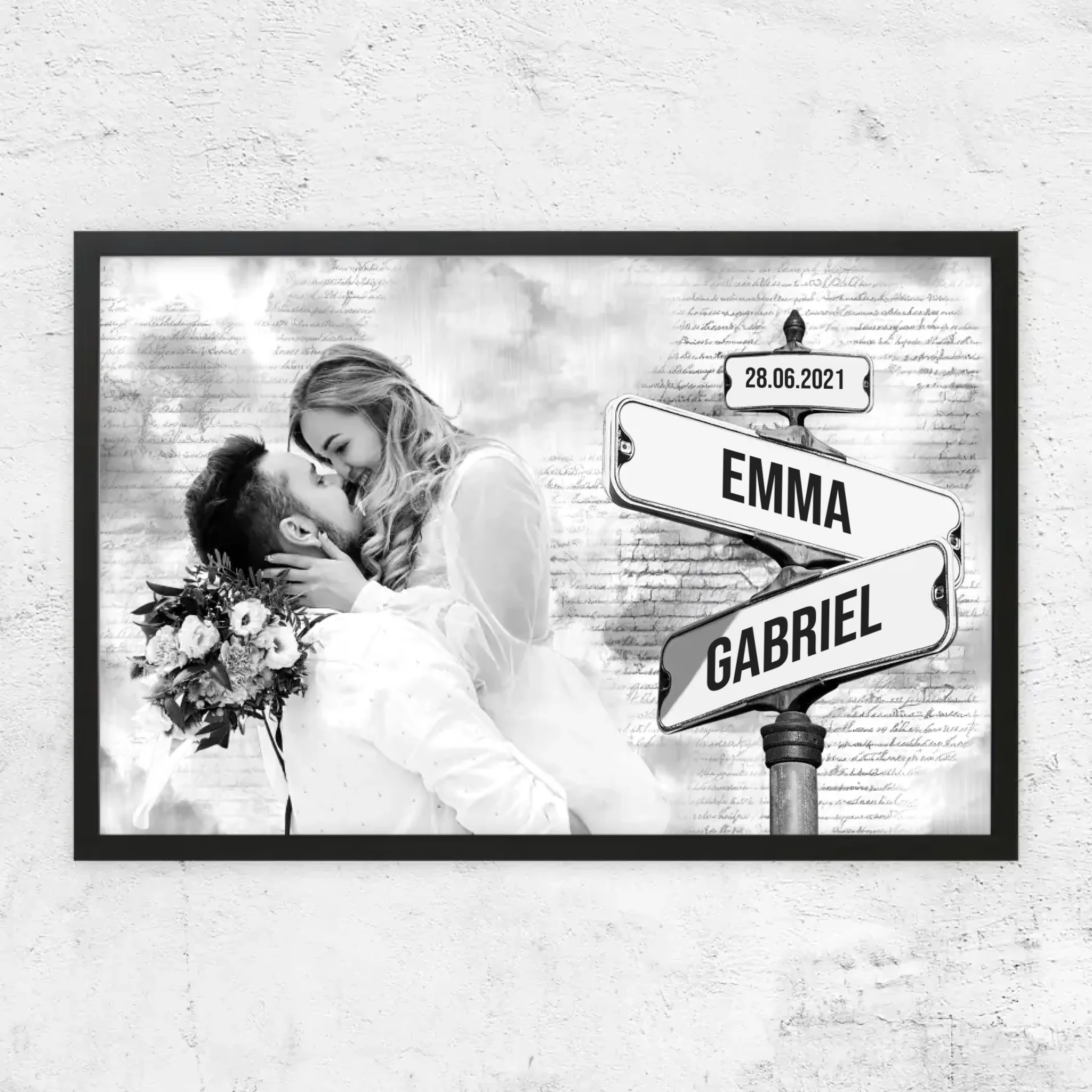 Poster personnalisé “Panneau de signalisation avec photo“