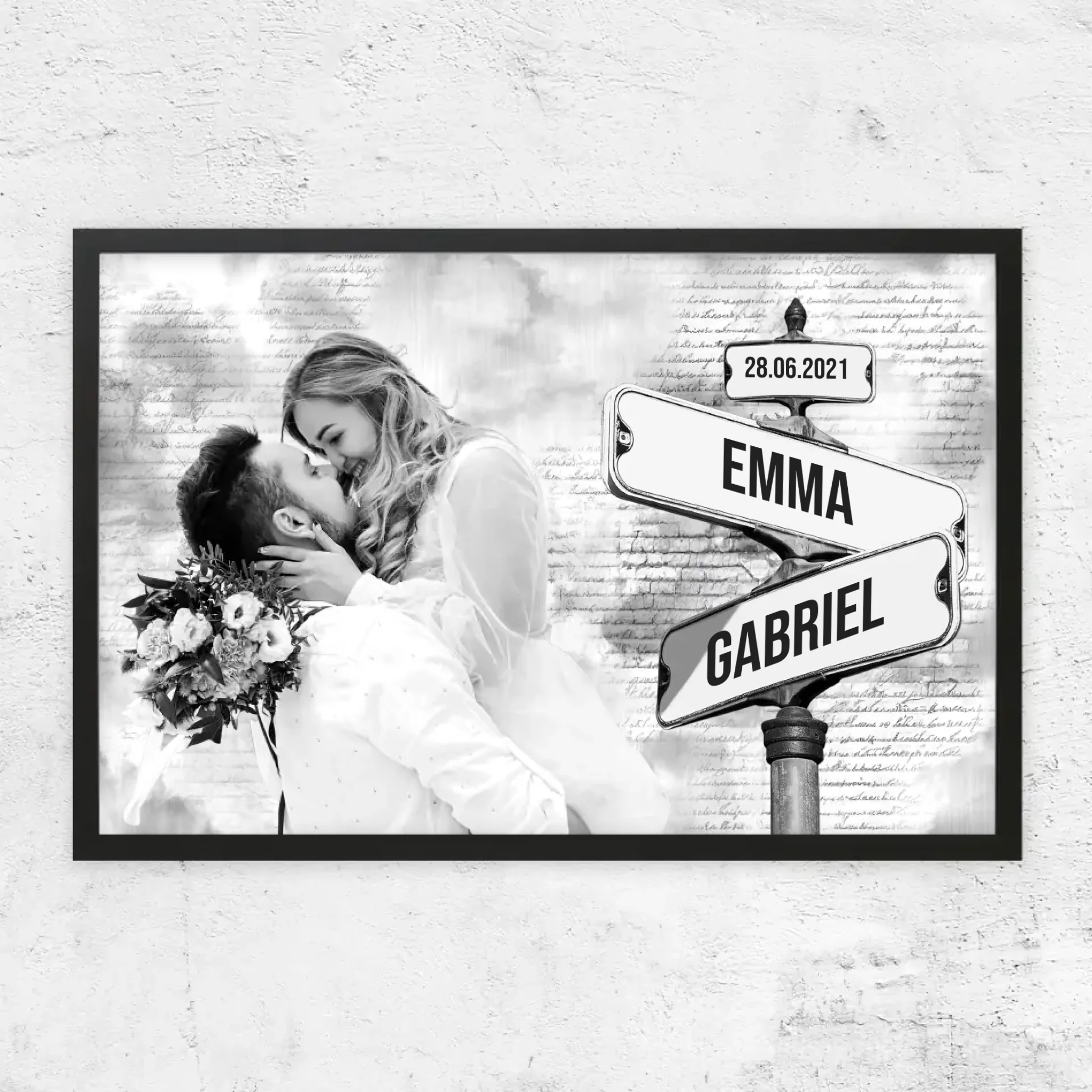 Poster personnalisé “Panneau de signalisation avec photo“