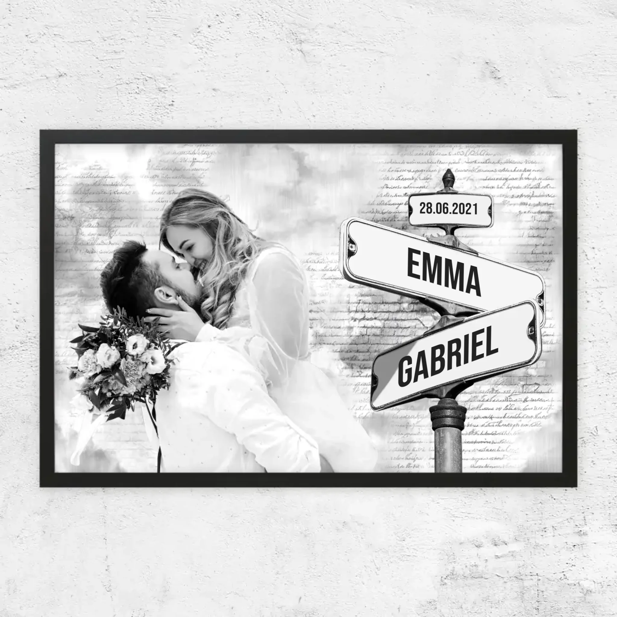 Poster personnalisé “Panneau de signalisation avec photo“