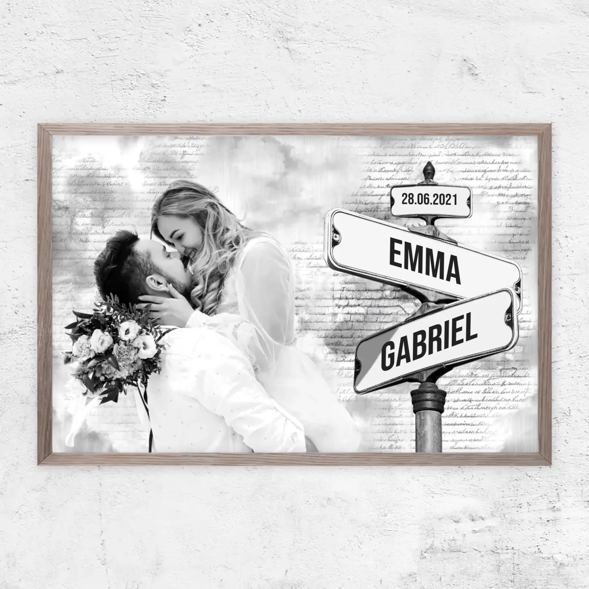 Poster personnalisé “Panneau de signalisation avec photo“