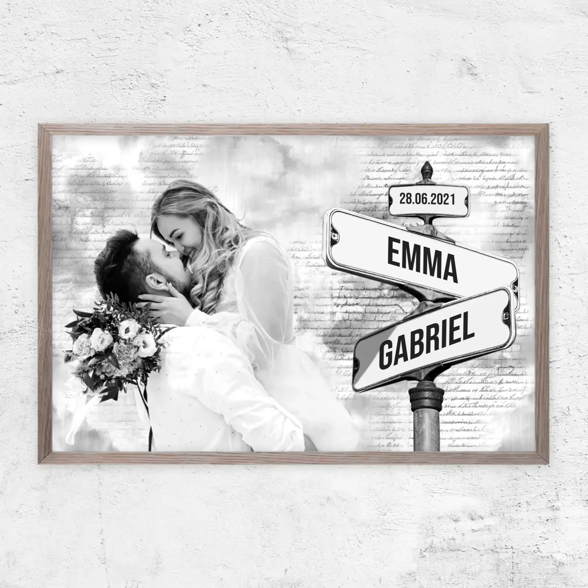 Poster personnalisé “Panneau de signalisation avec photo“