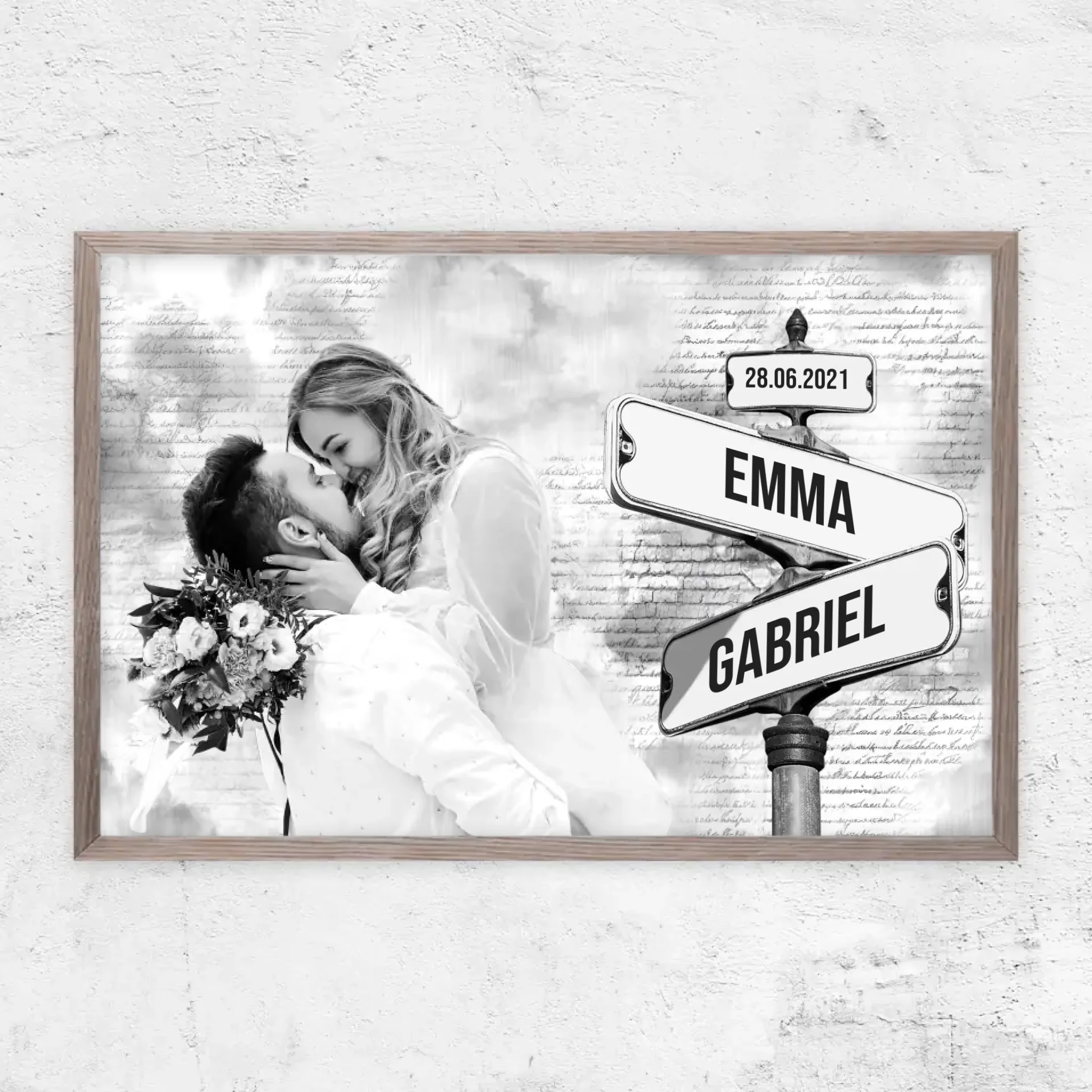 Poster personnalisé “Panneau de signalisation avec photo“