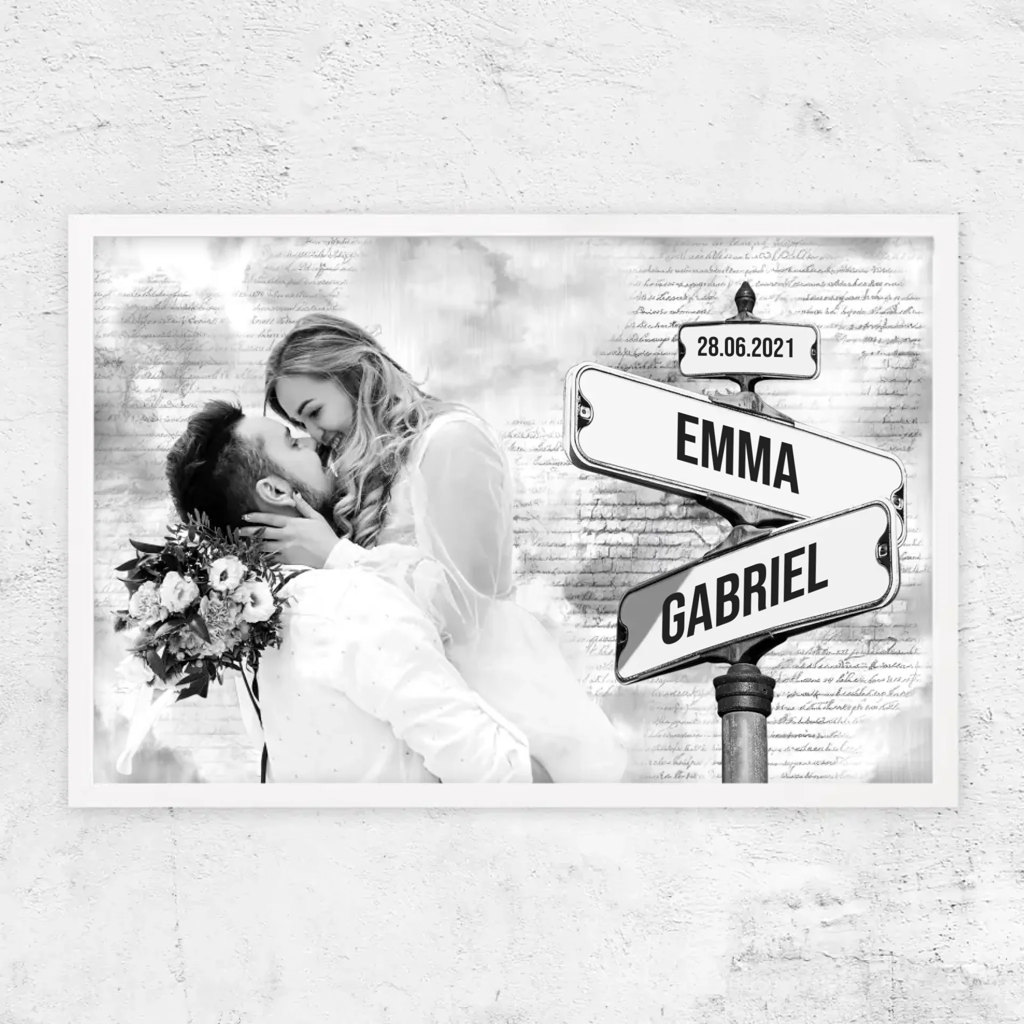 Poster personnalisé “Panneau de signalisation avec photo“