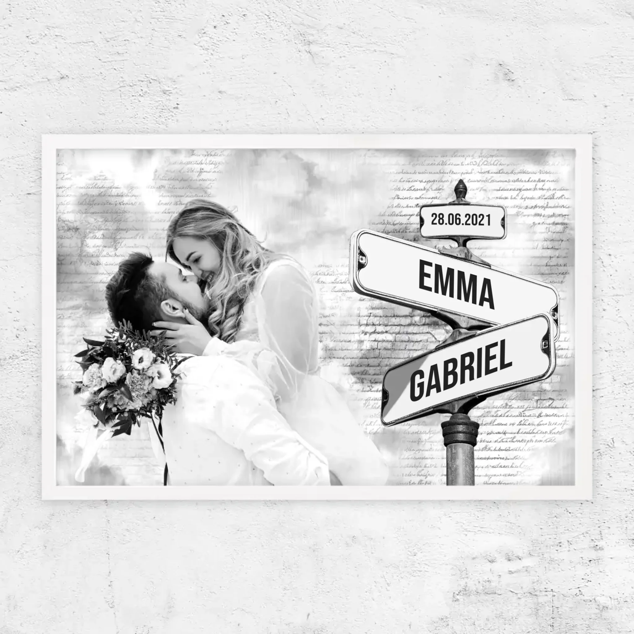 Poster personnalisé “Panneau de signalisation avec photo“