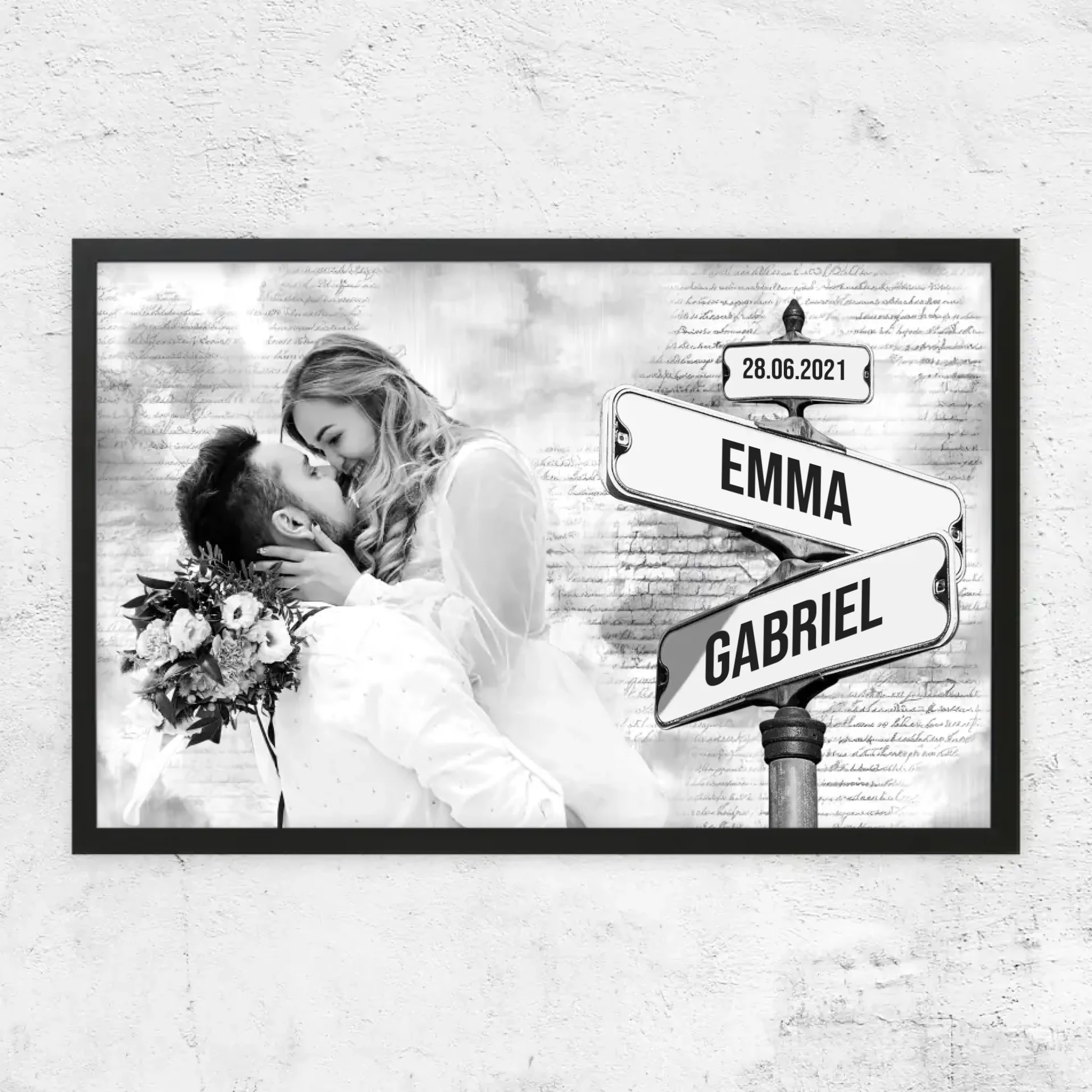 Poster personnalisé “Panneau de signalisation avec photo“