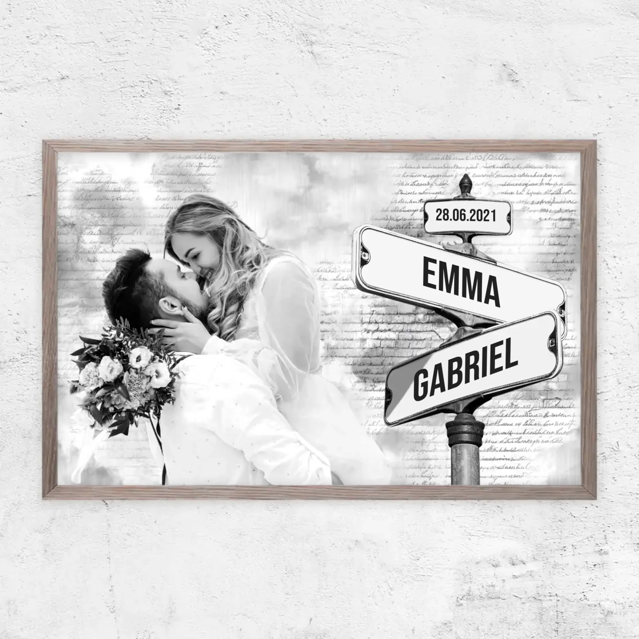 Poster personnalisé “Panneau de signalisation avec photo“