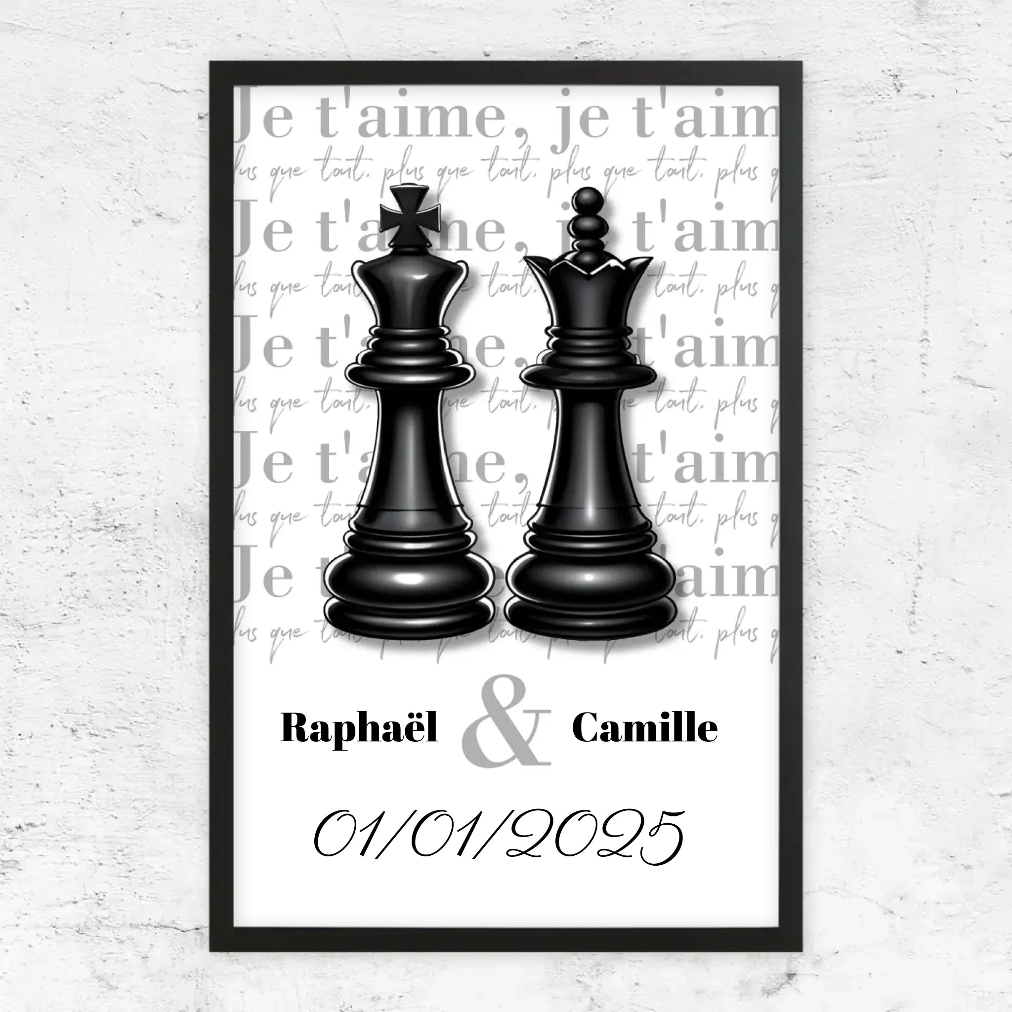 Poster personnalisé “La Dame et le Roi”