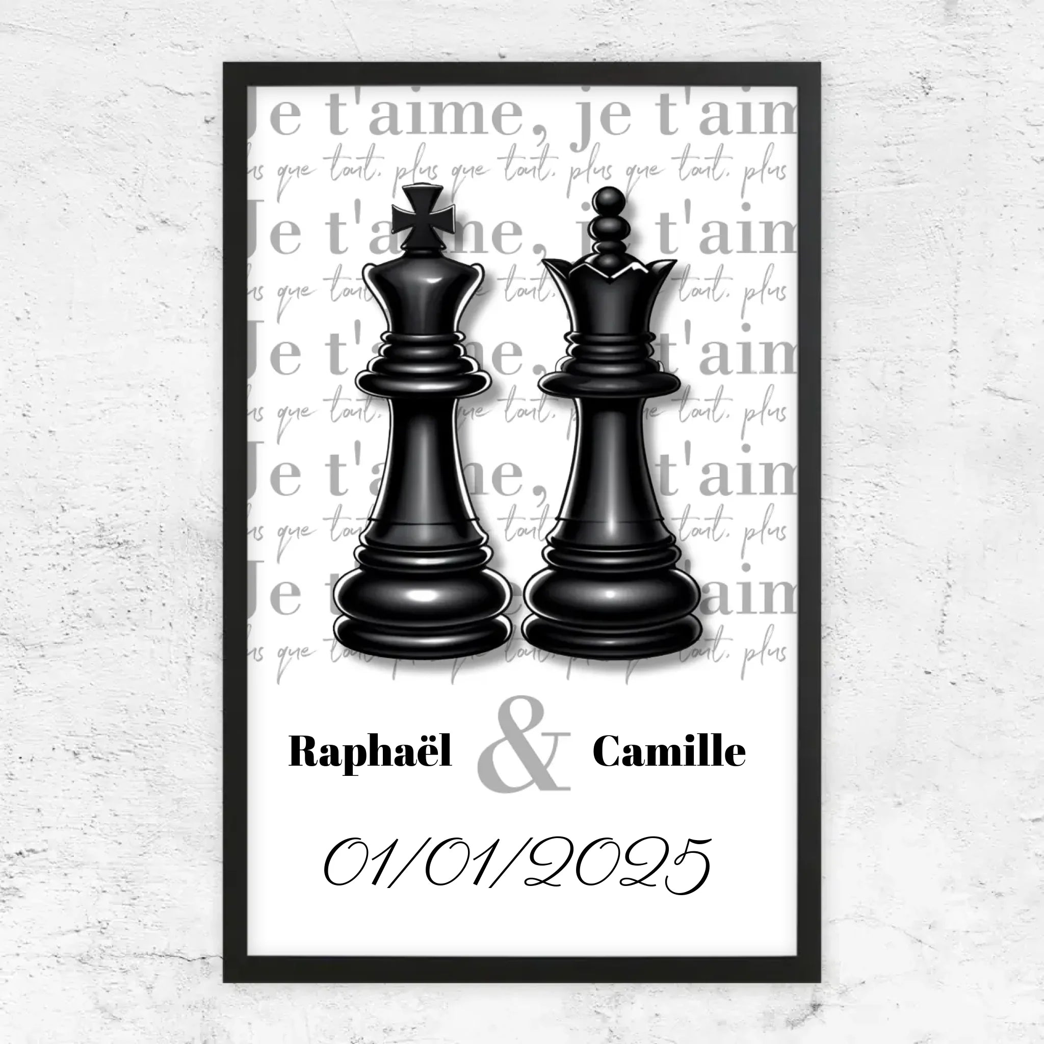 Poster personnalisé “La Dame et le Roi”