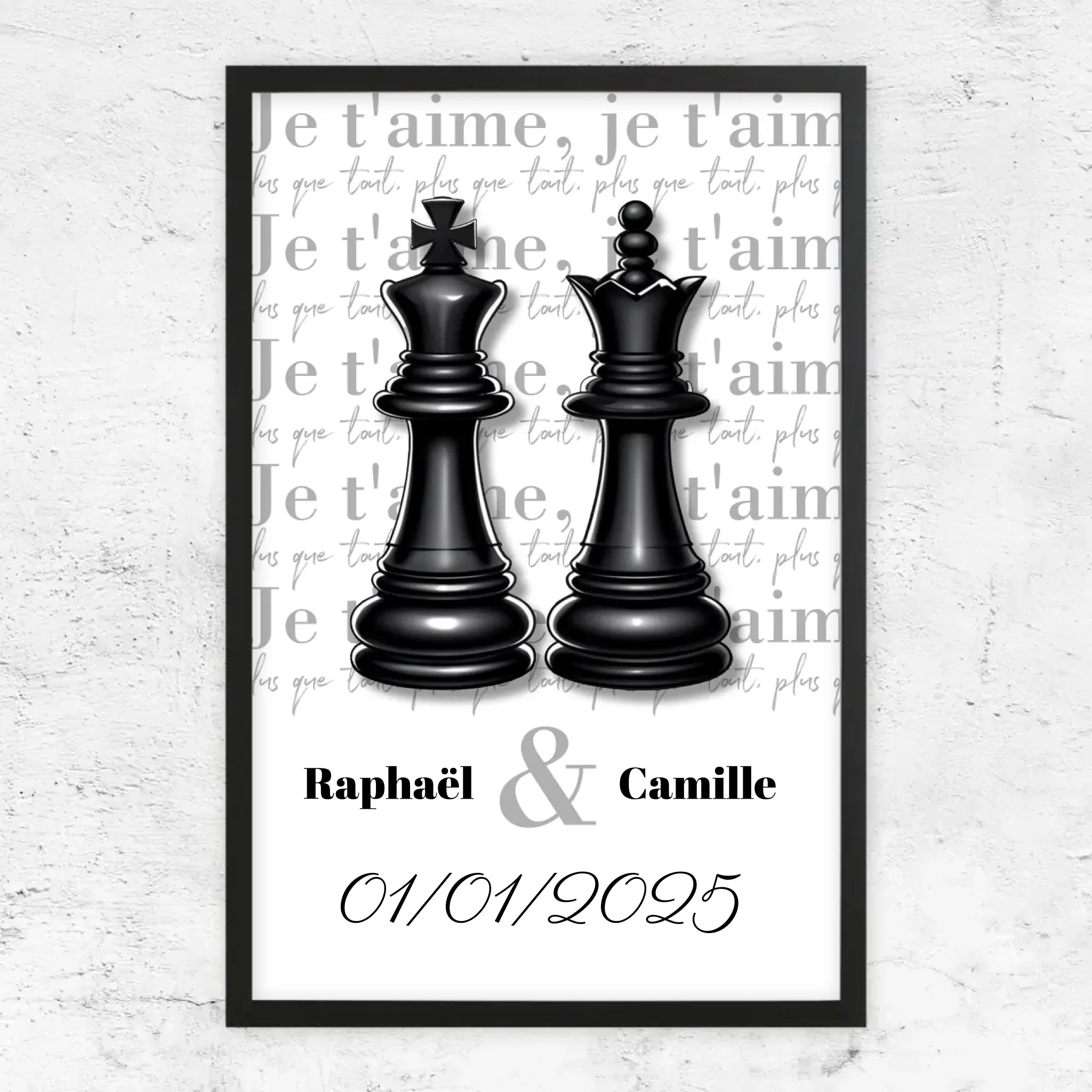 Poster personnalisé “La Dame et le Roi”