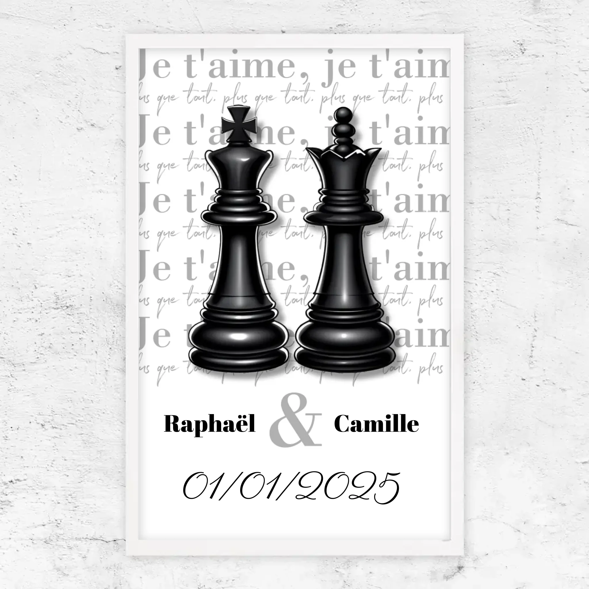 Poster personnalisé “La Dame et le Roi”
