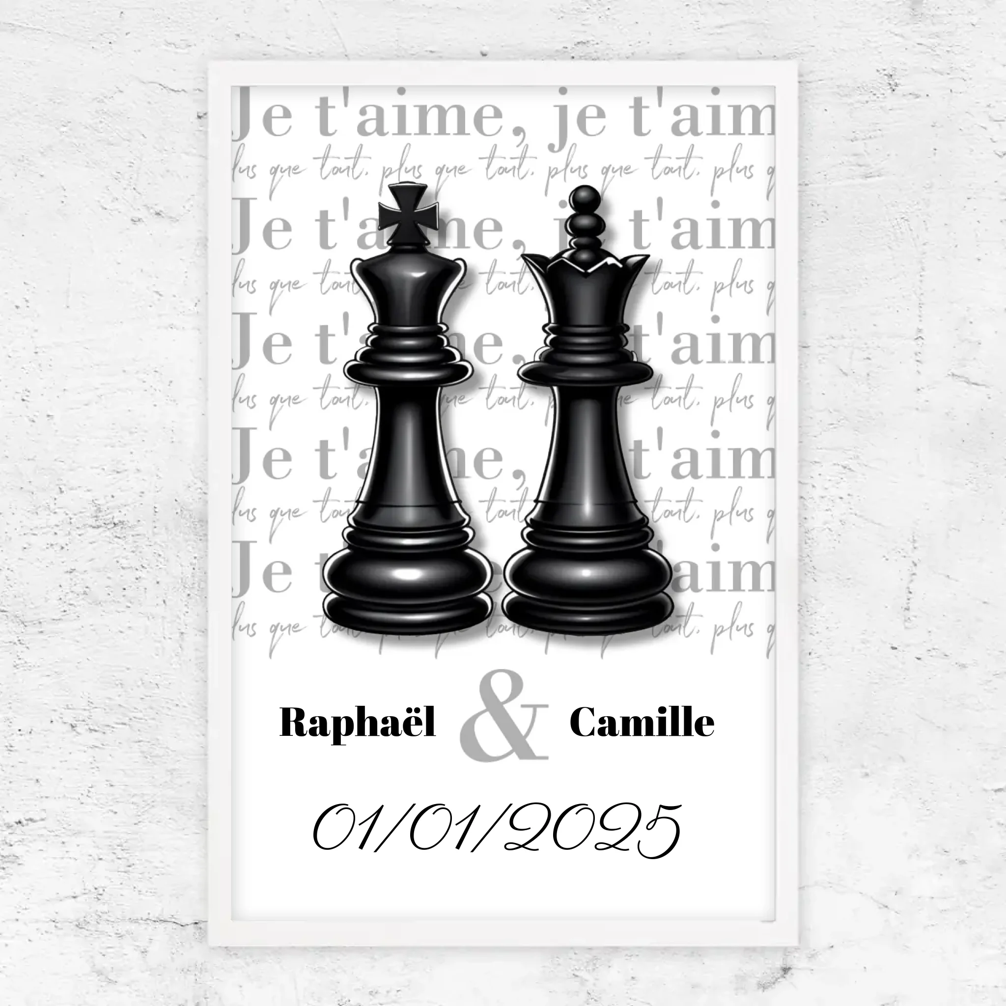 Poster personnalisé “La Dame et le Roi”