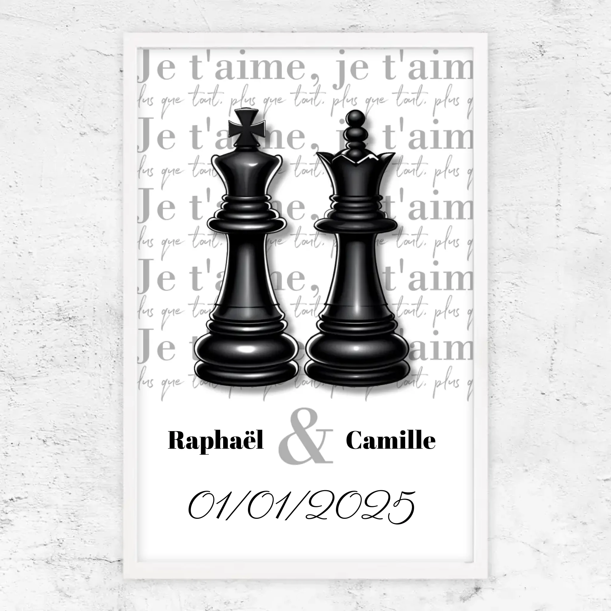 Poster personnalisé “La Dame et le Roi”