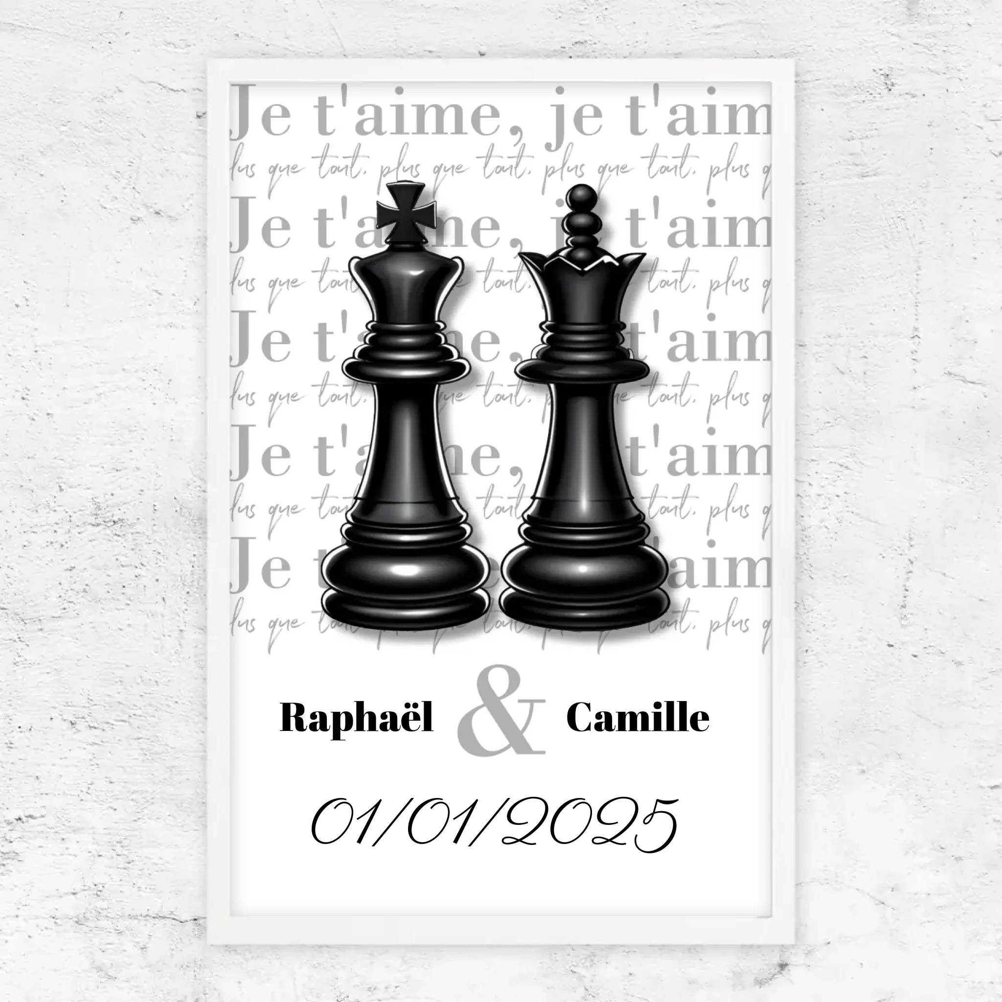 Poster personnalisé “La Dame et le Roi”