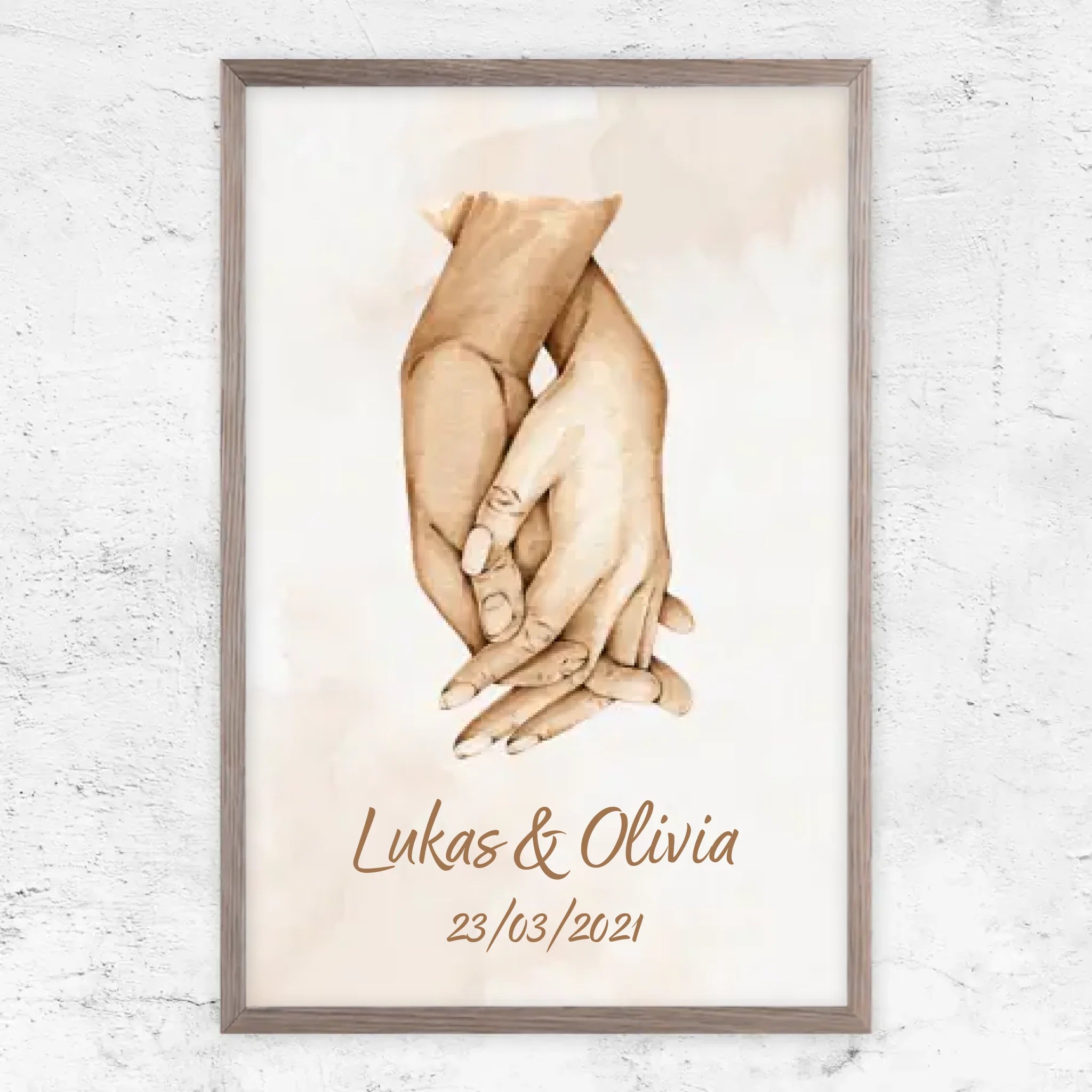 Poster personnalisé “Main dans la main”