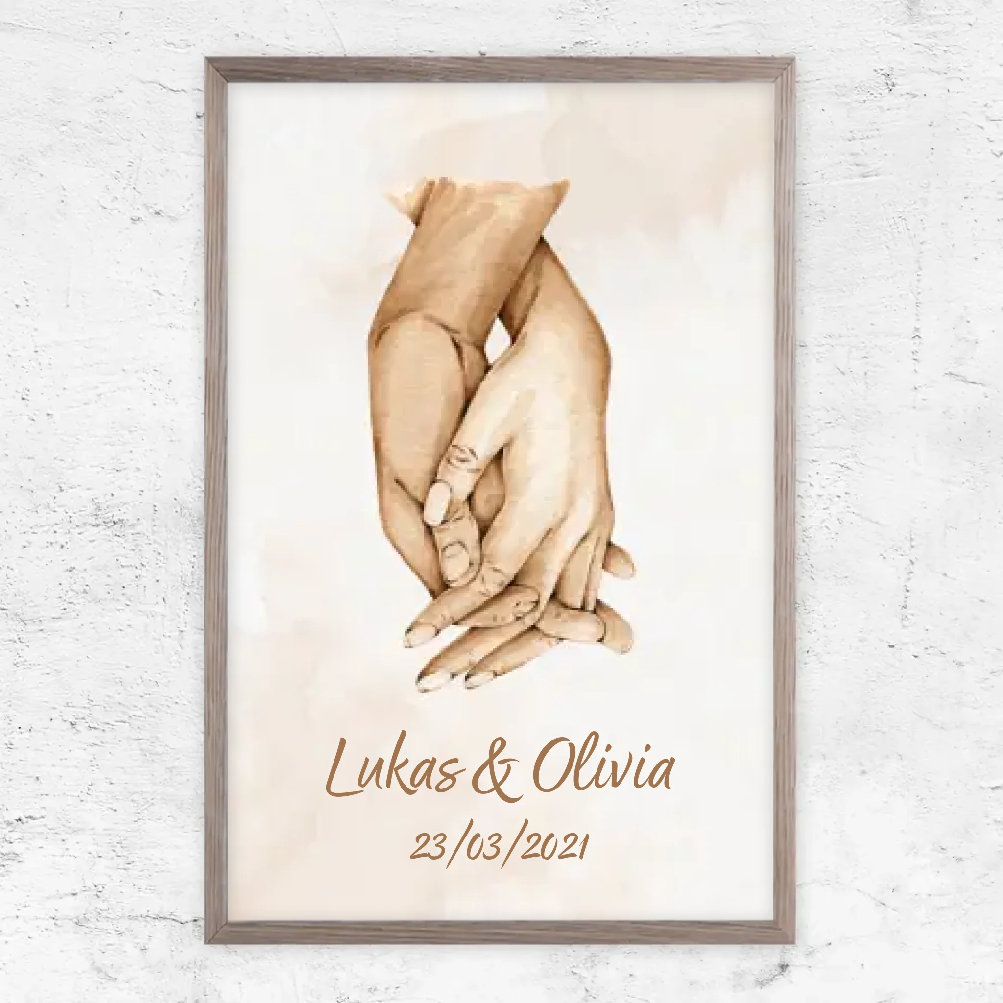 Poster personnalisé “Main dans la main”