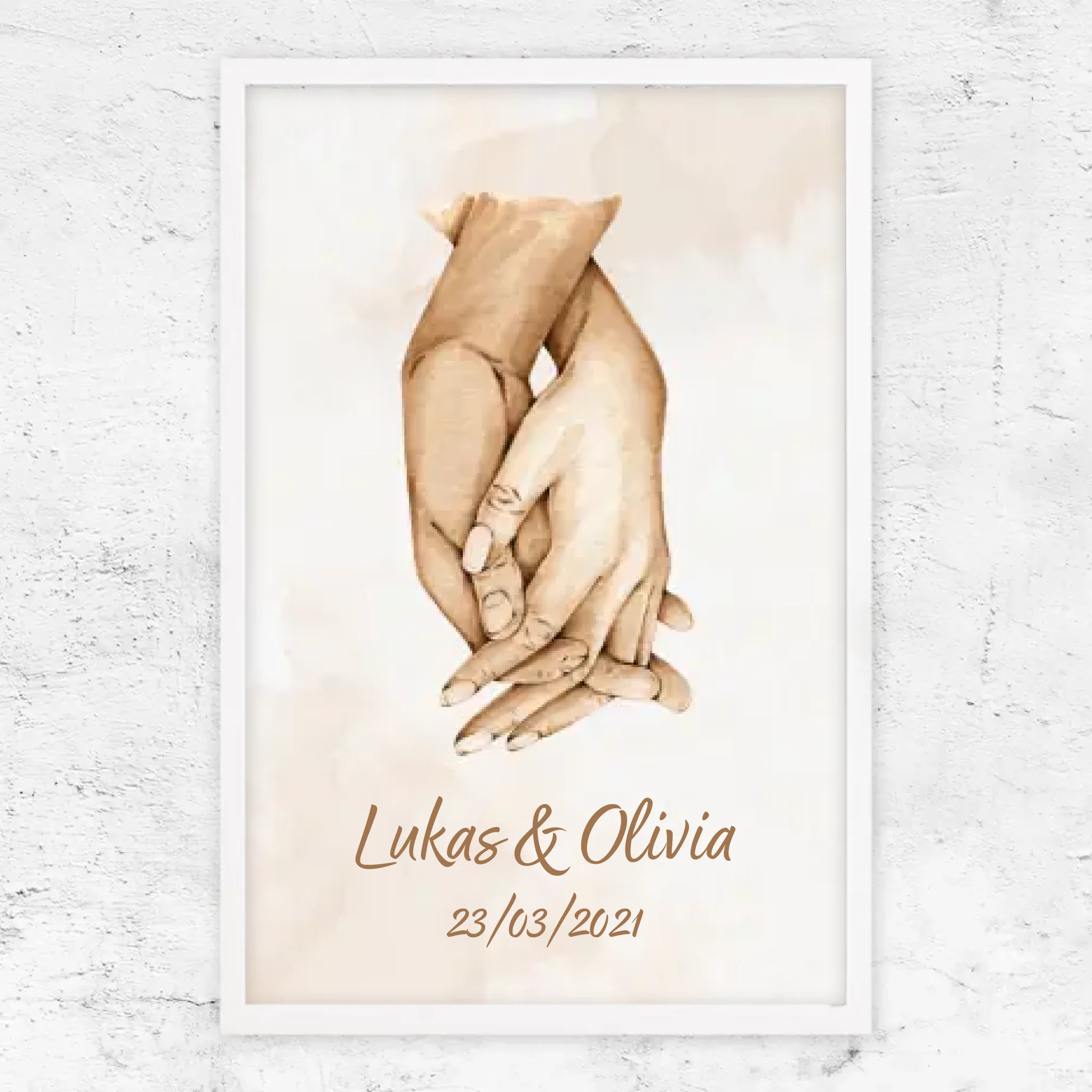 Poster personnalisé “Main dans la main”