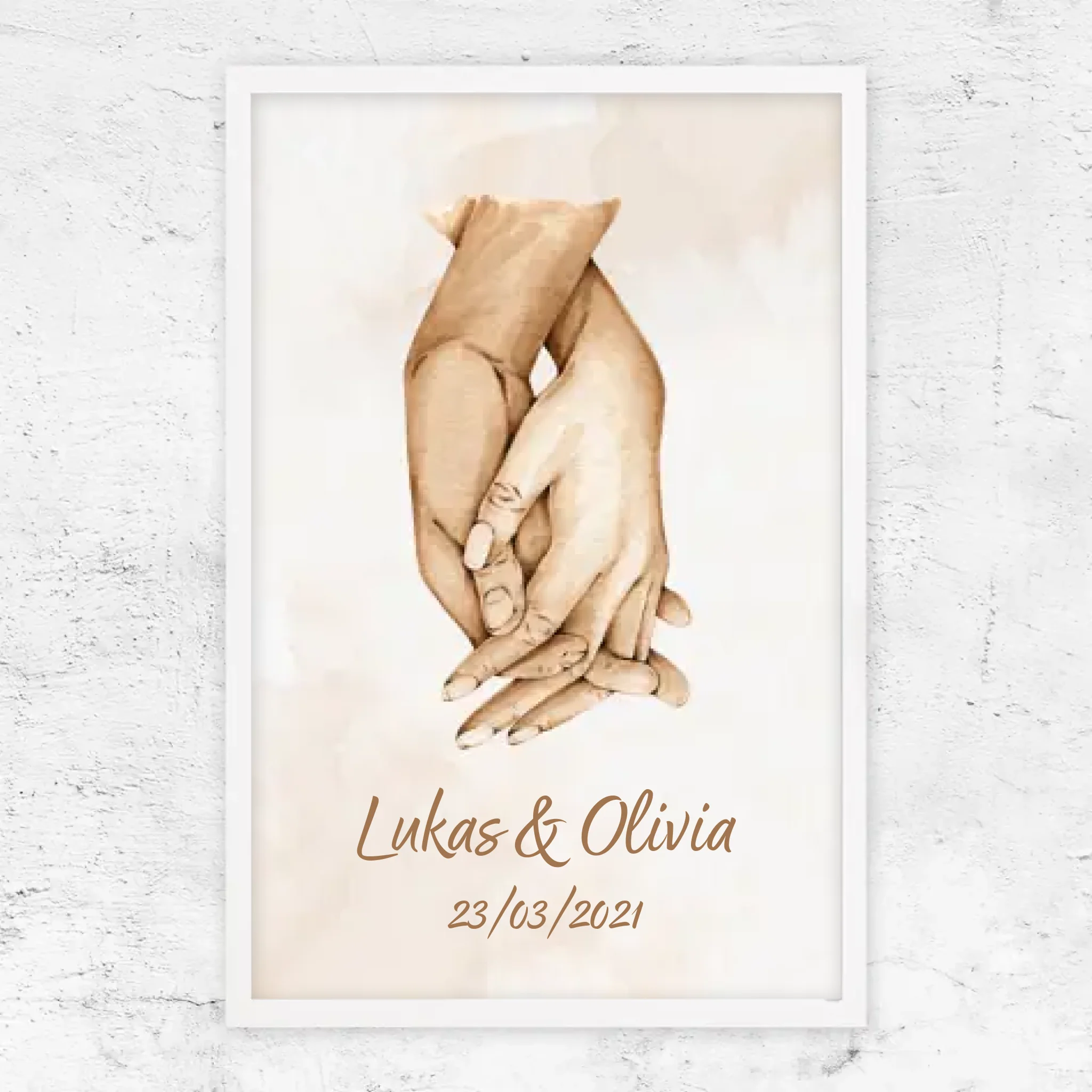 Poster personnalisé “Main dans la main”