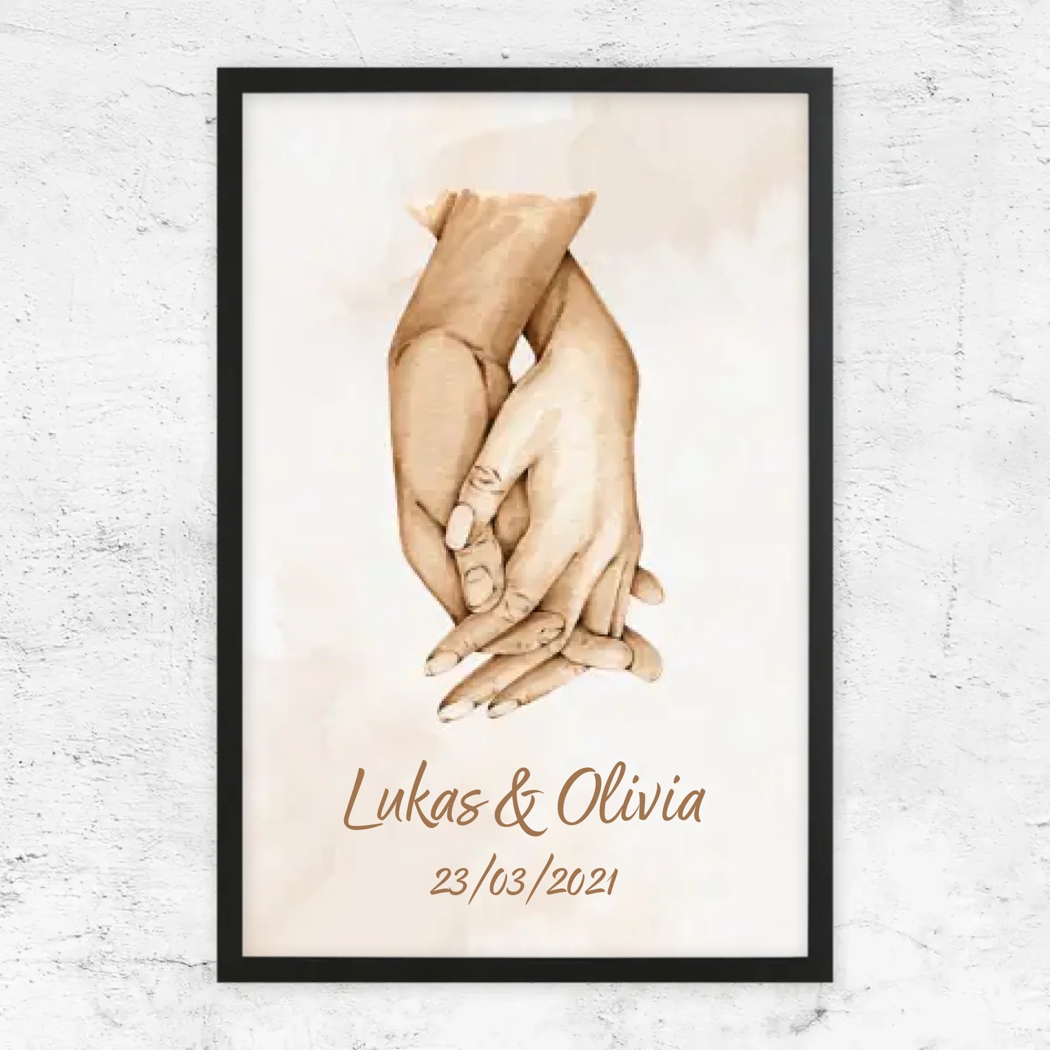 Poster personnalisé “Main dans la main”