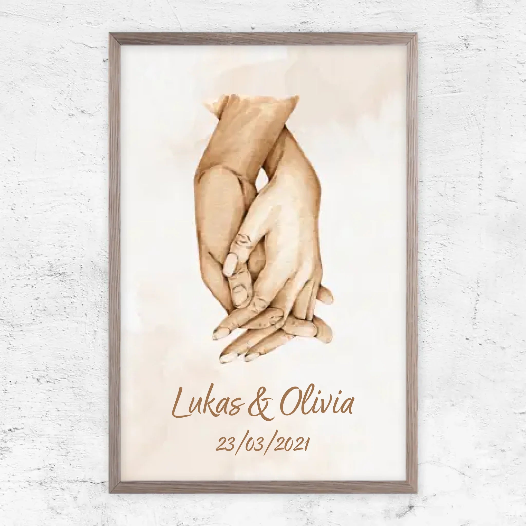 Poster personnalisé “Main dans la main”