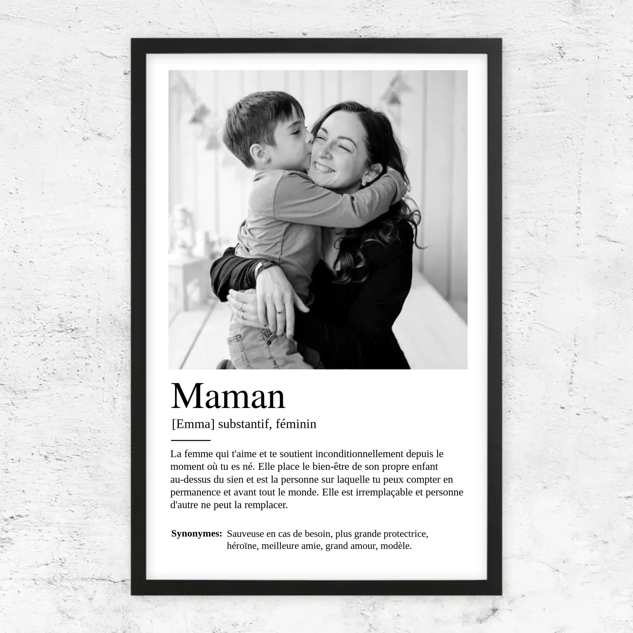 Poster personnalisé "Définition maman"