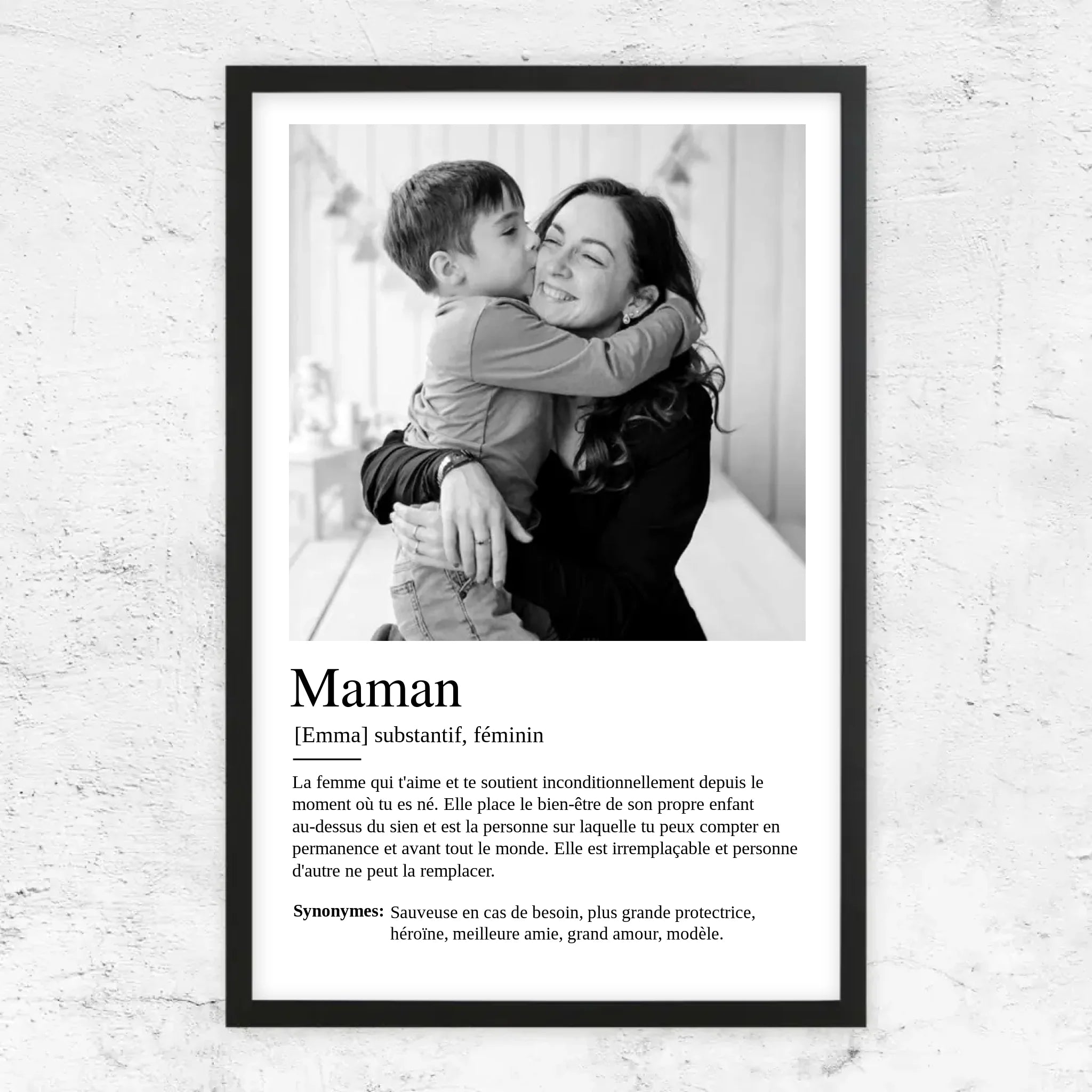 Poster personnalisé "Définition maman"