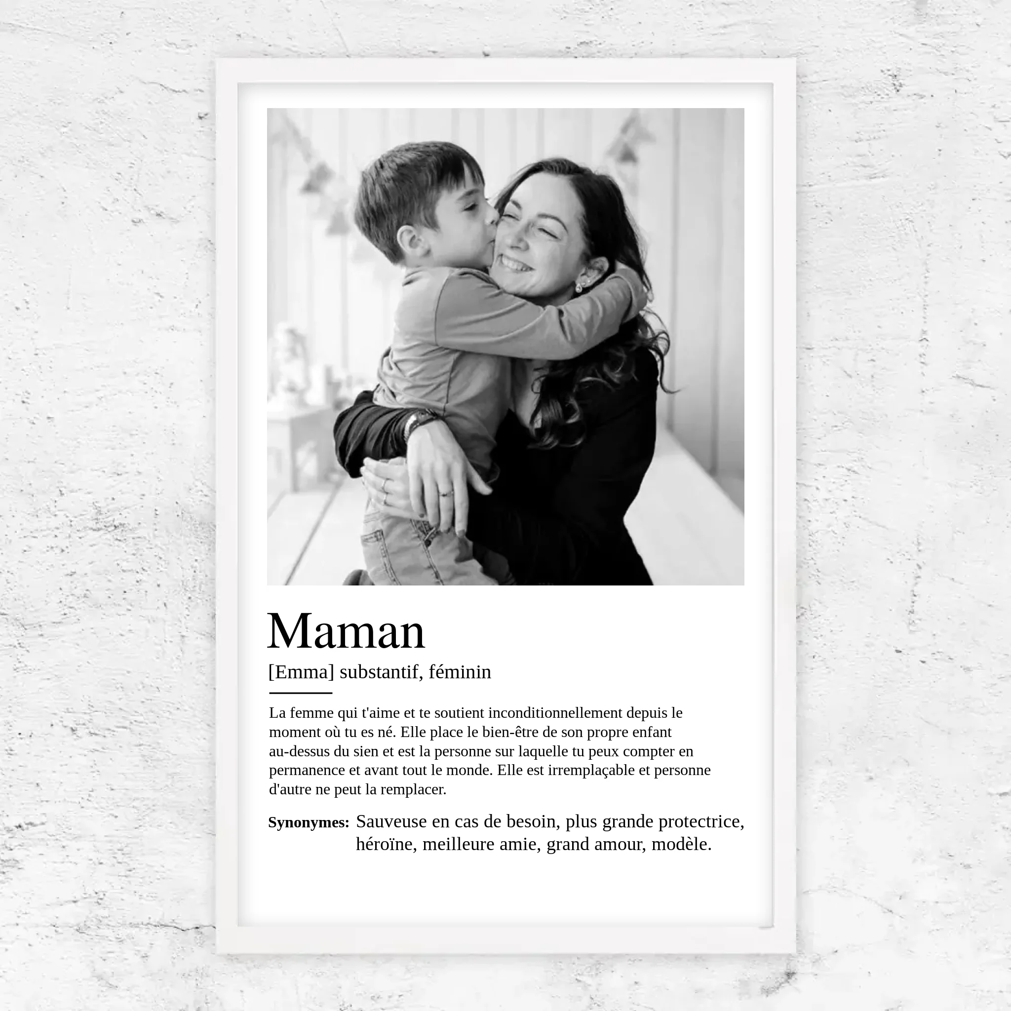 Poster personnalisé "Définition maman"