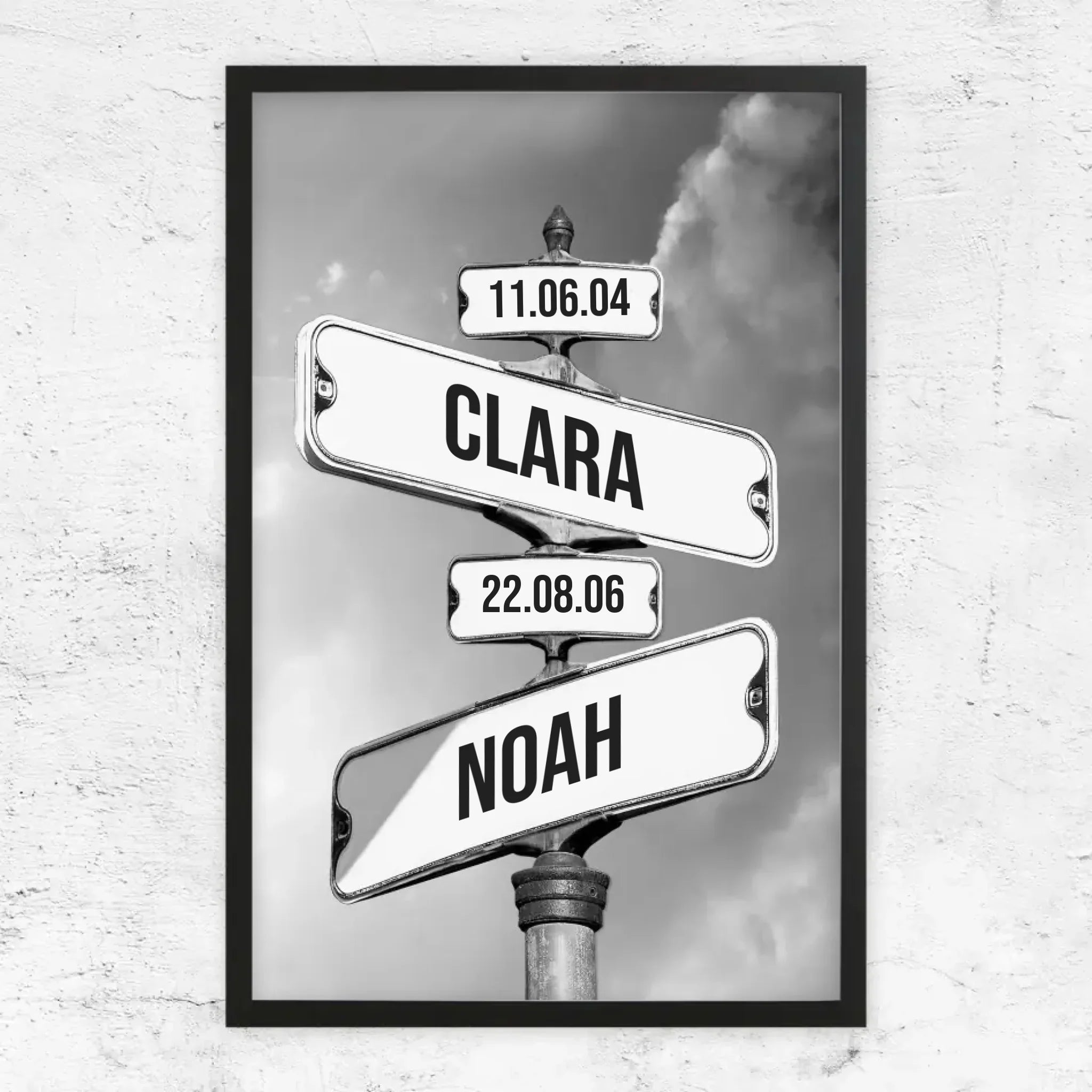 Poster personnalisé "Date de naissance des enfants"