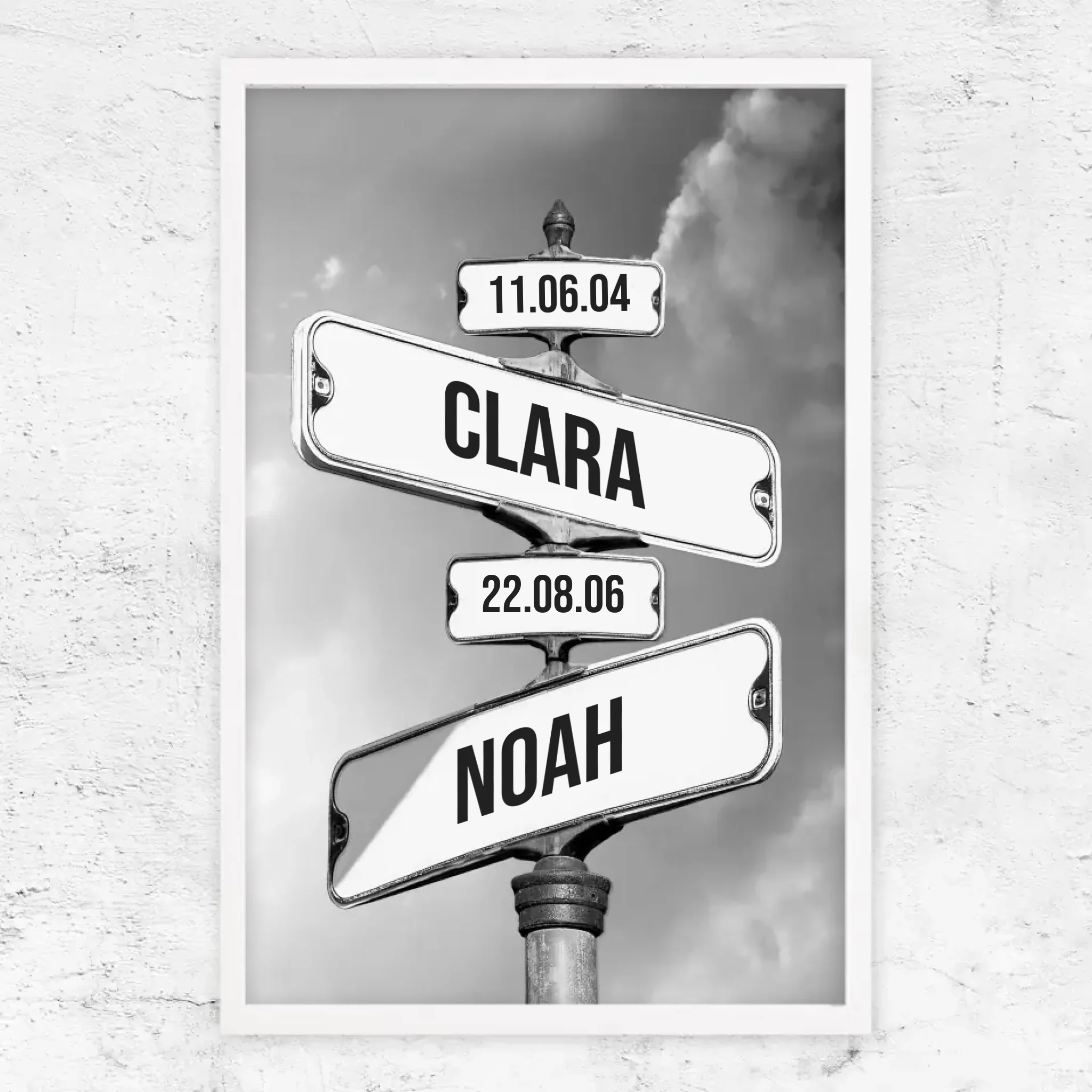 Poster personnalisé "Date de naissance des enfants"