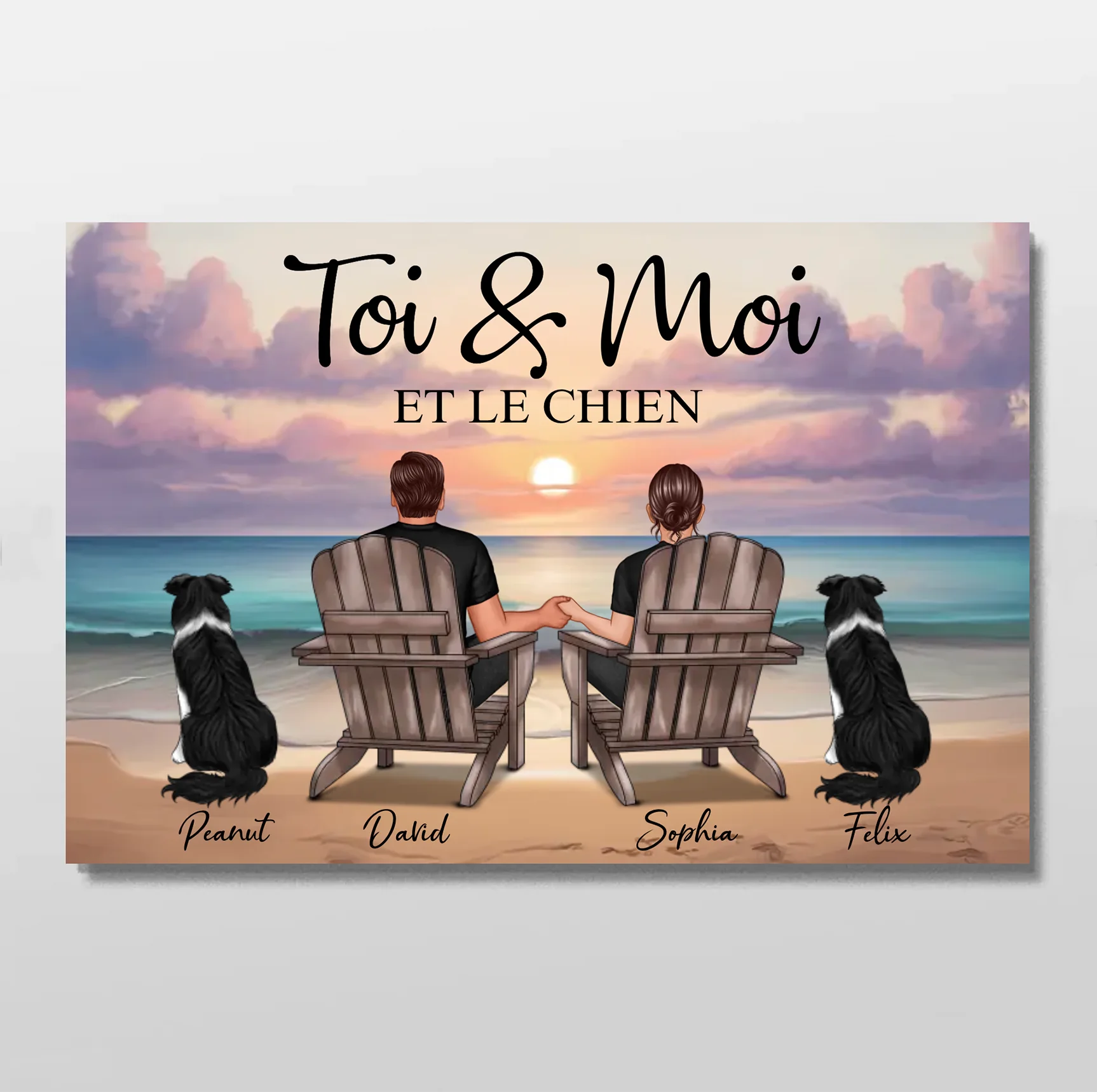 Poster personnalisé “Toi et moi et notre animal de compagnie”