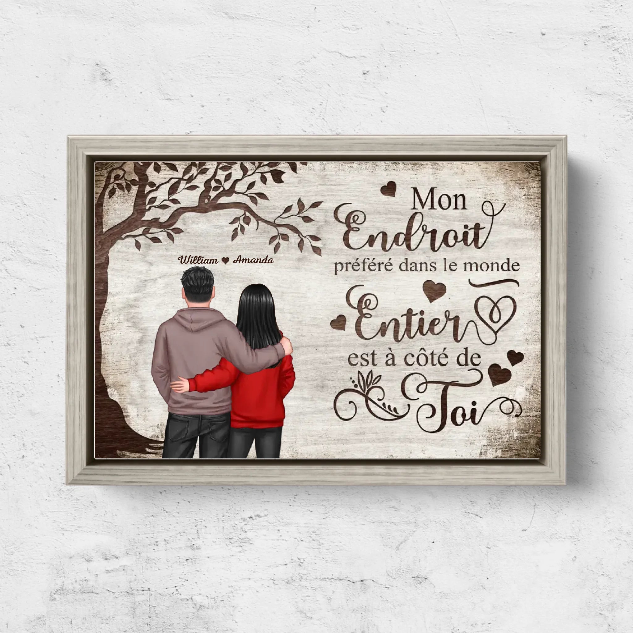 Toile personnalisée “Endroit préféré - Vue de dos”