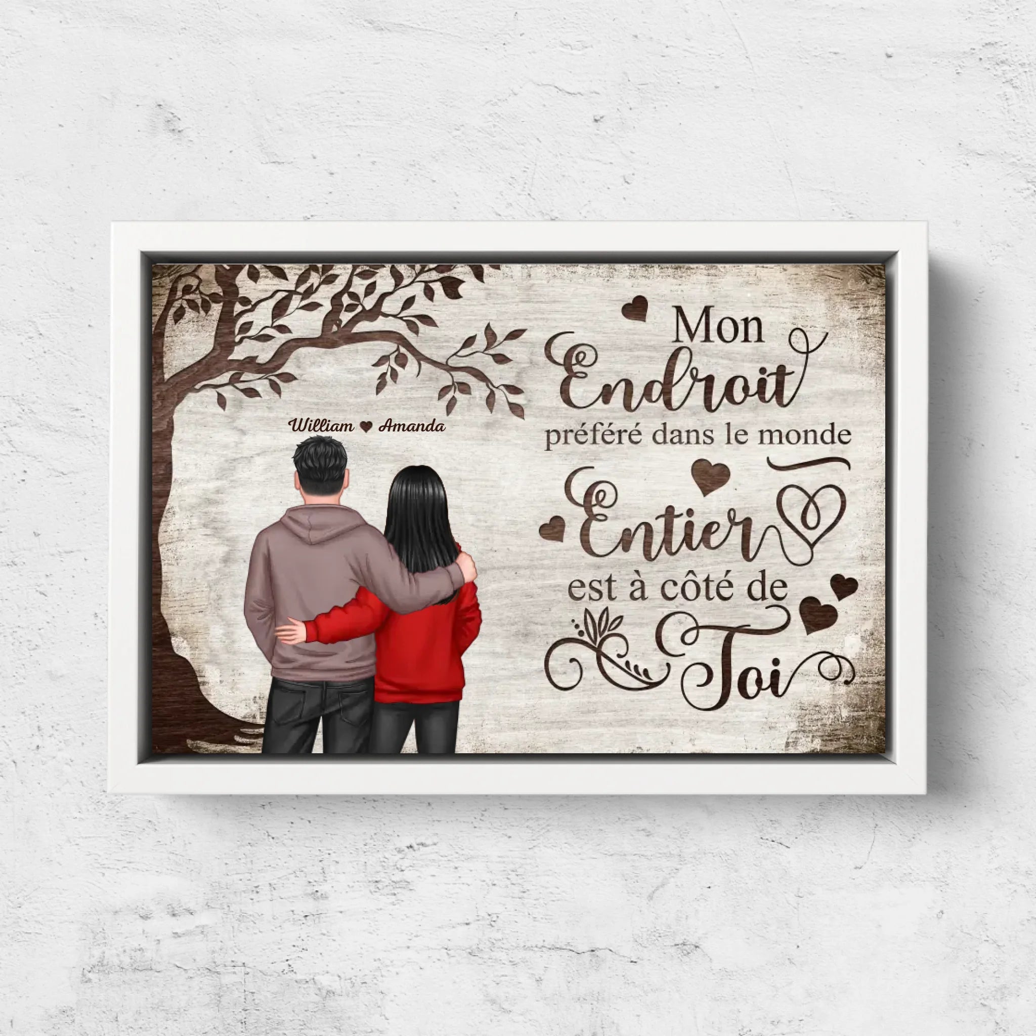 Toile personnalisée “Endroit préféré - Vue de dos”