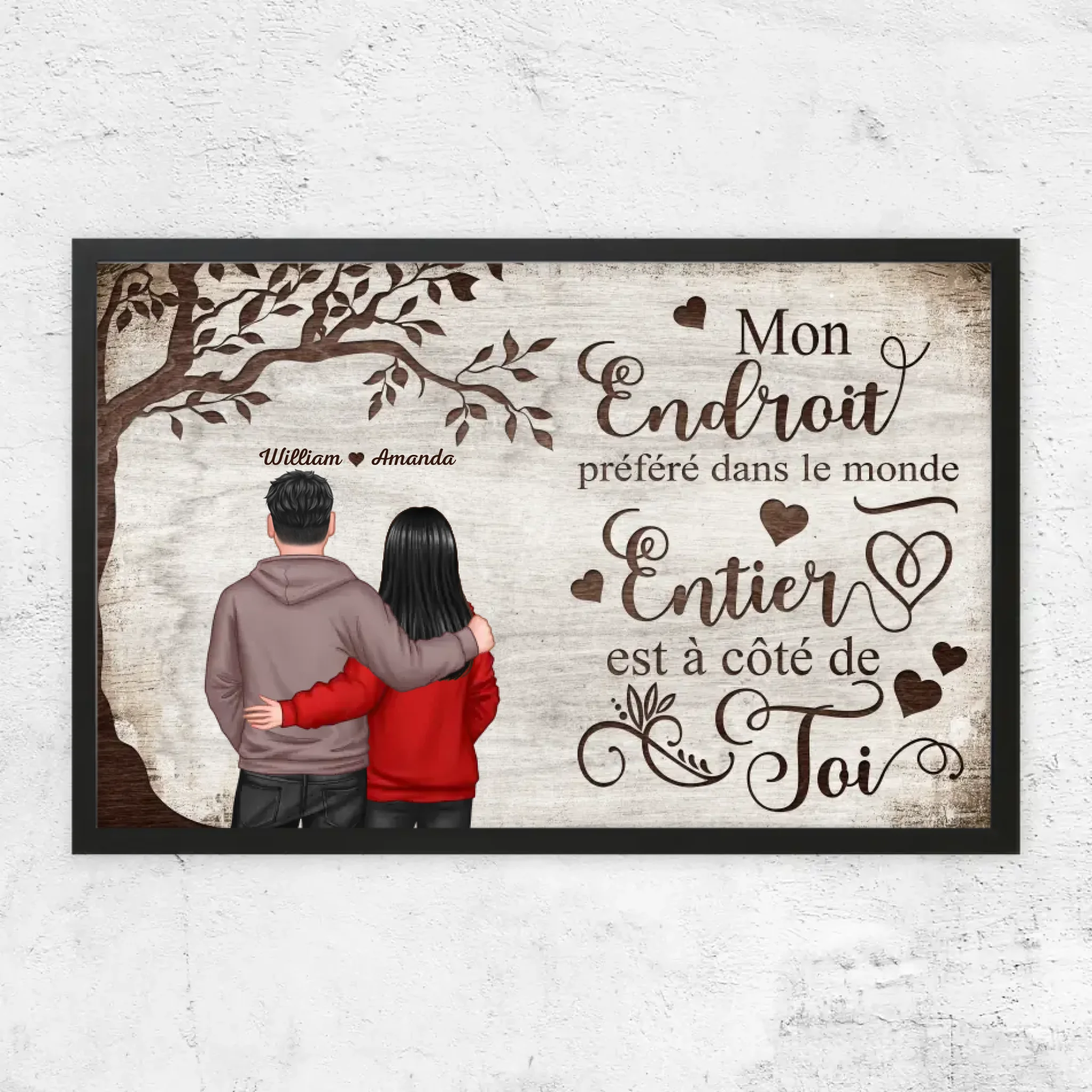 Poster personnalisé “Endroit préféré - Vue de dos”