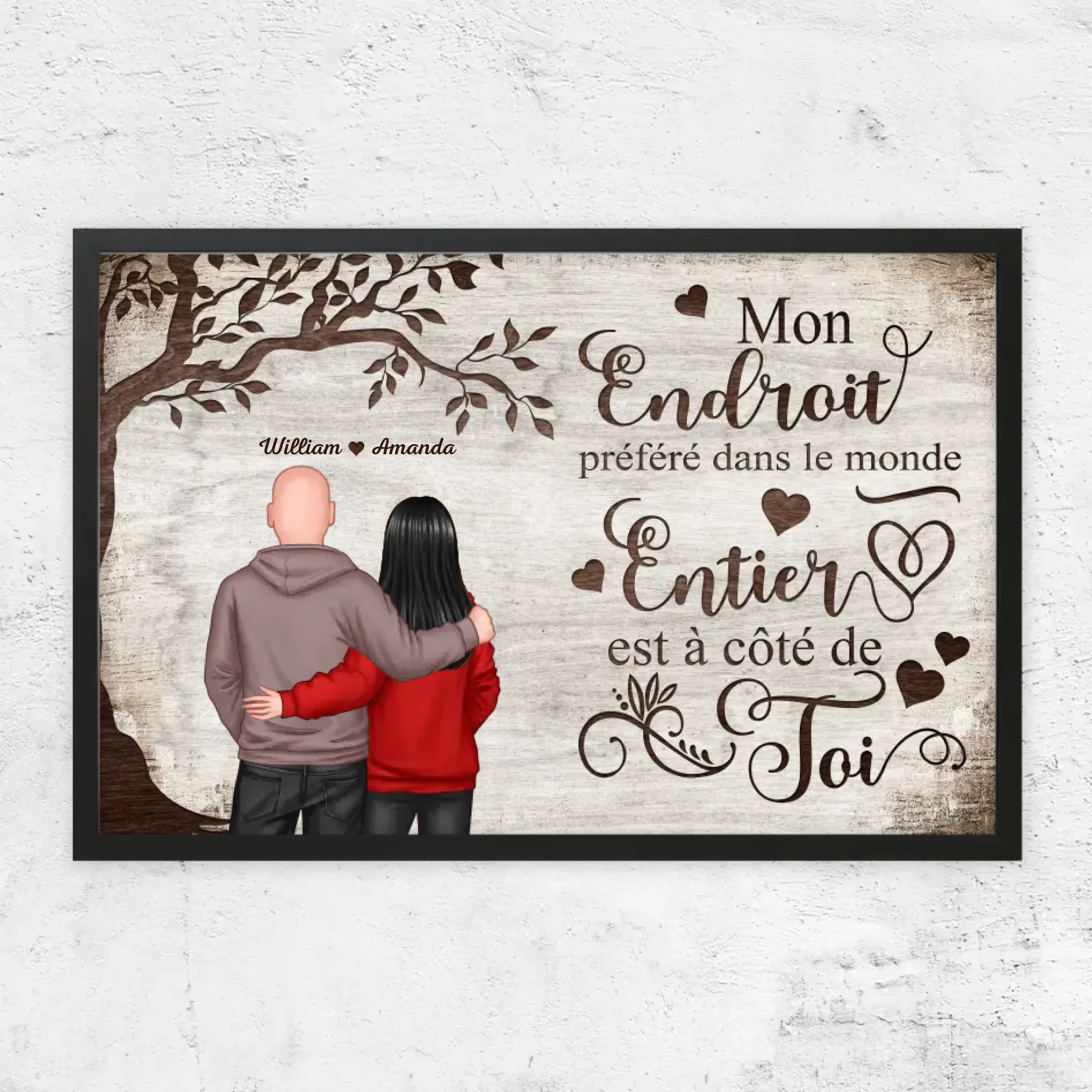 Poster personnalisé “Endroit préféré - Vue de dos”