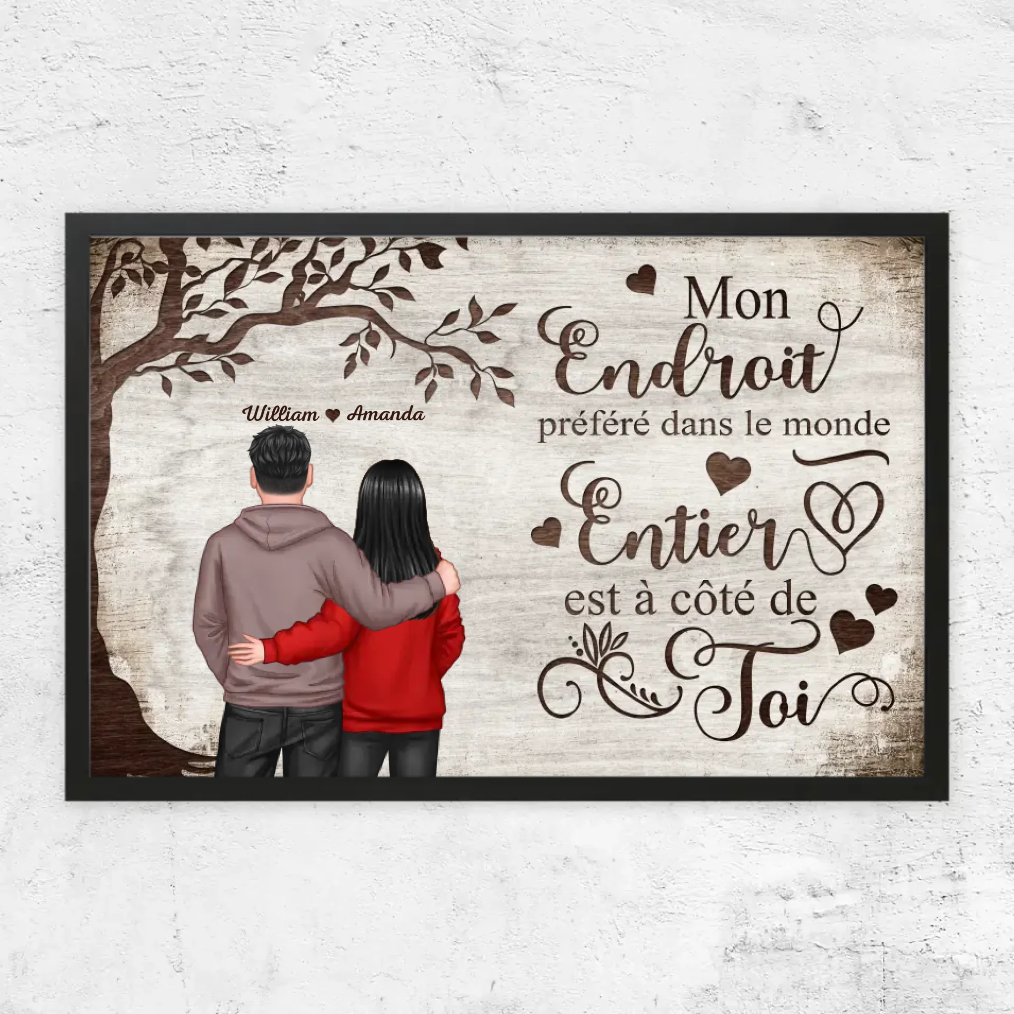 Poster personnalisé “Endroit préféré - Vue de dos”