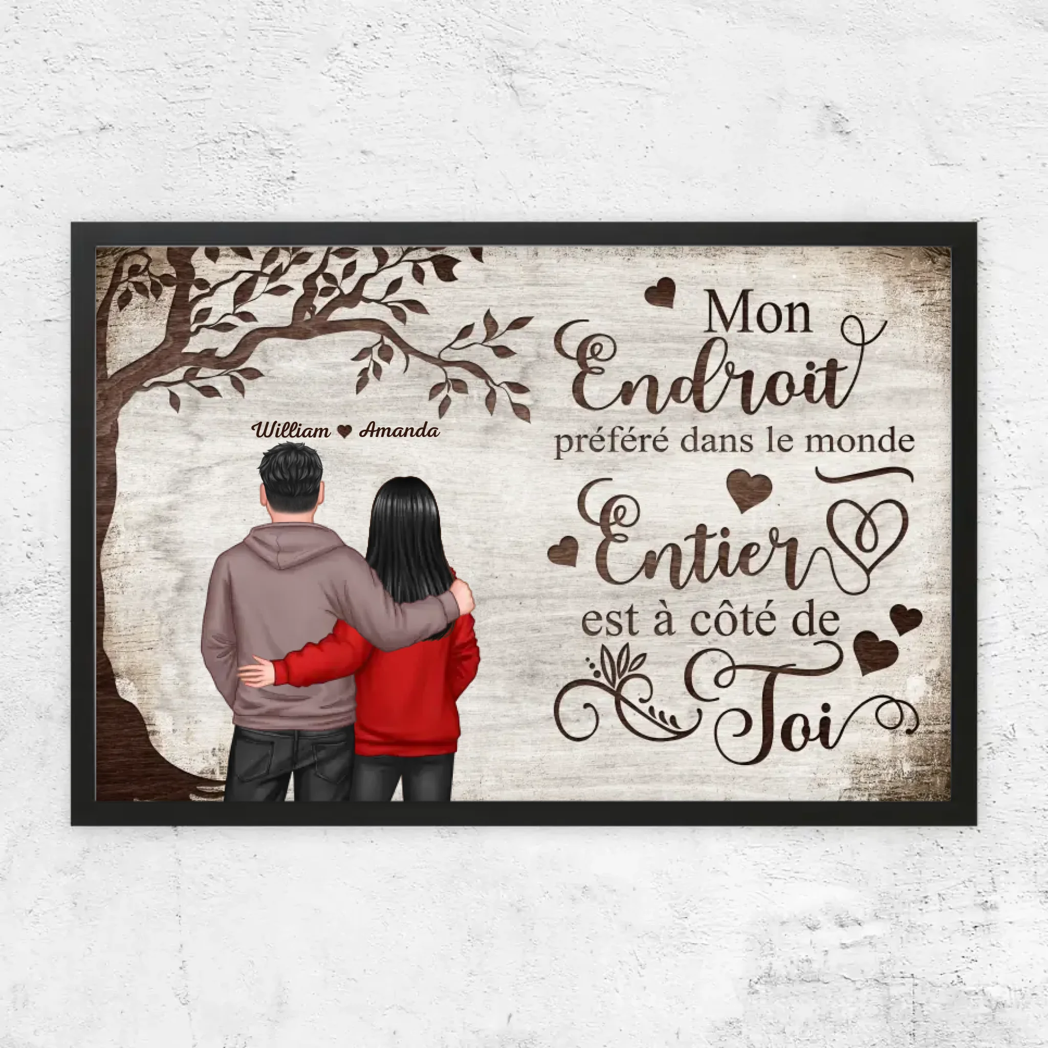 Poster personnalisé “Endroit préféré - Vue de dos”