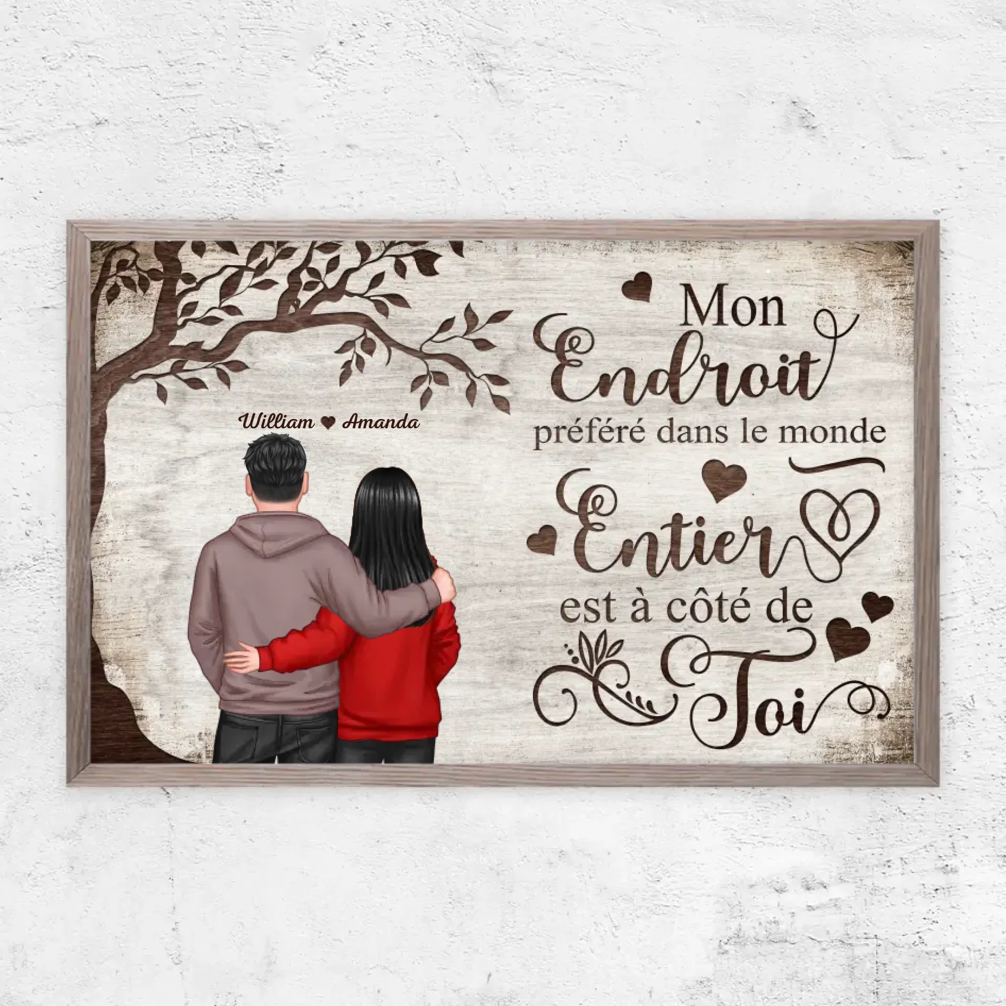 Poster personnalisé “Endroit préféré - Vue de dos”