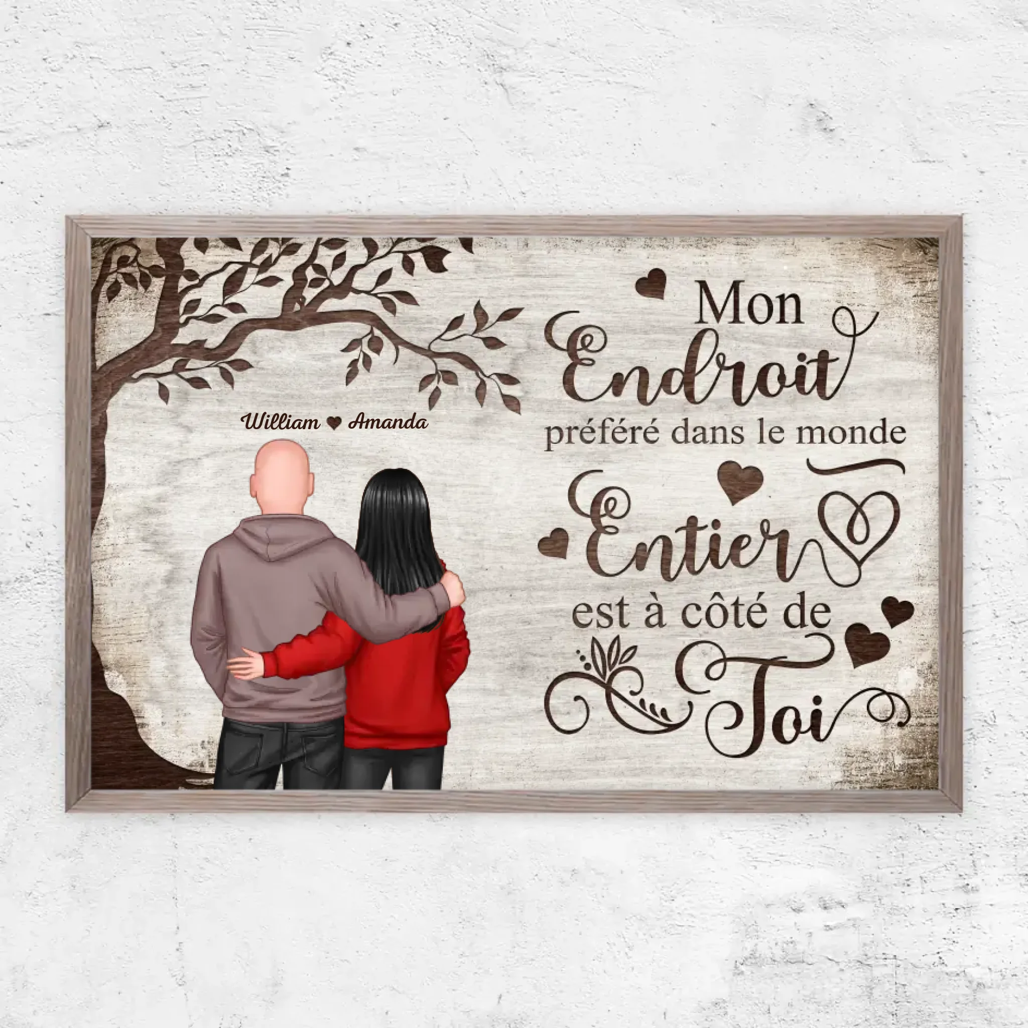 Poster personnalisé “Endroit préféré - Vue de dos”