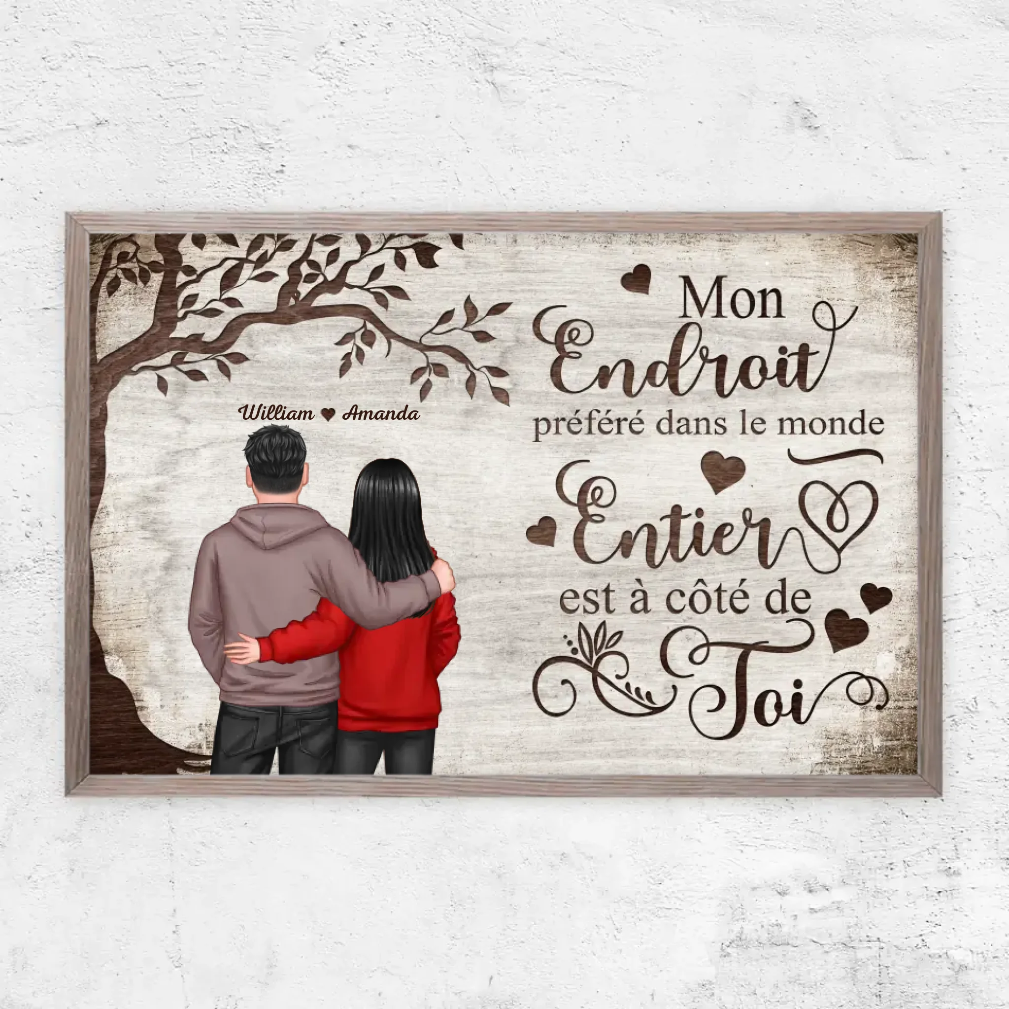 Poster personnalisé “Endroit préféré - Vue de dos”