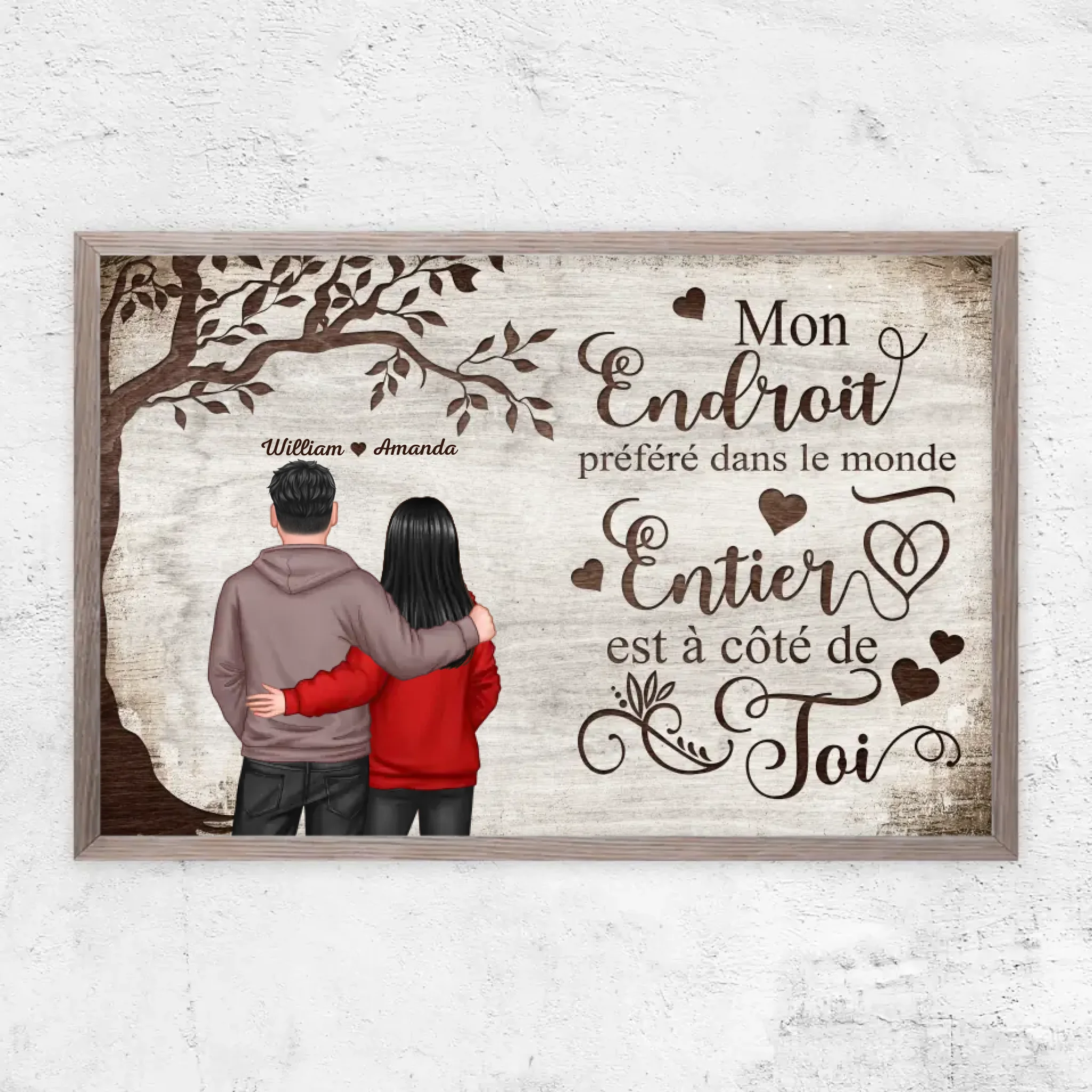 Poster personnalisé “Endroit préféré - Vue de dos”