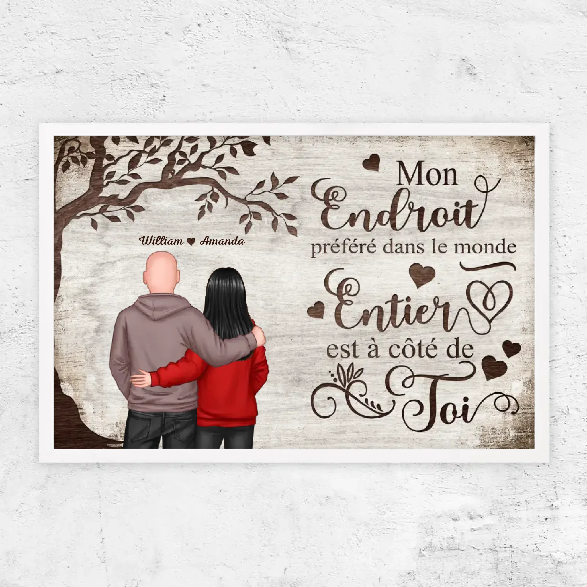 Poster personnalisé “Endroit préféré - Vue de dos”