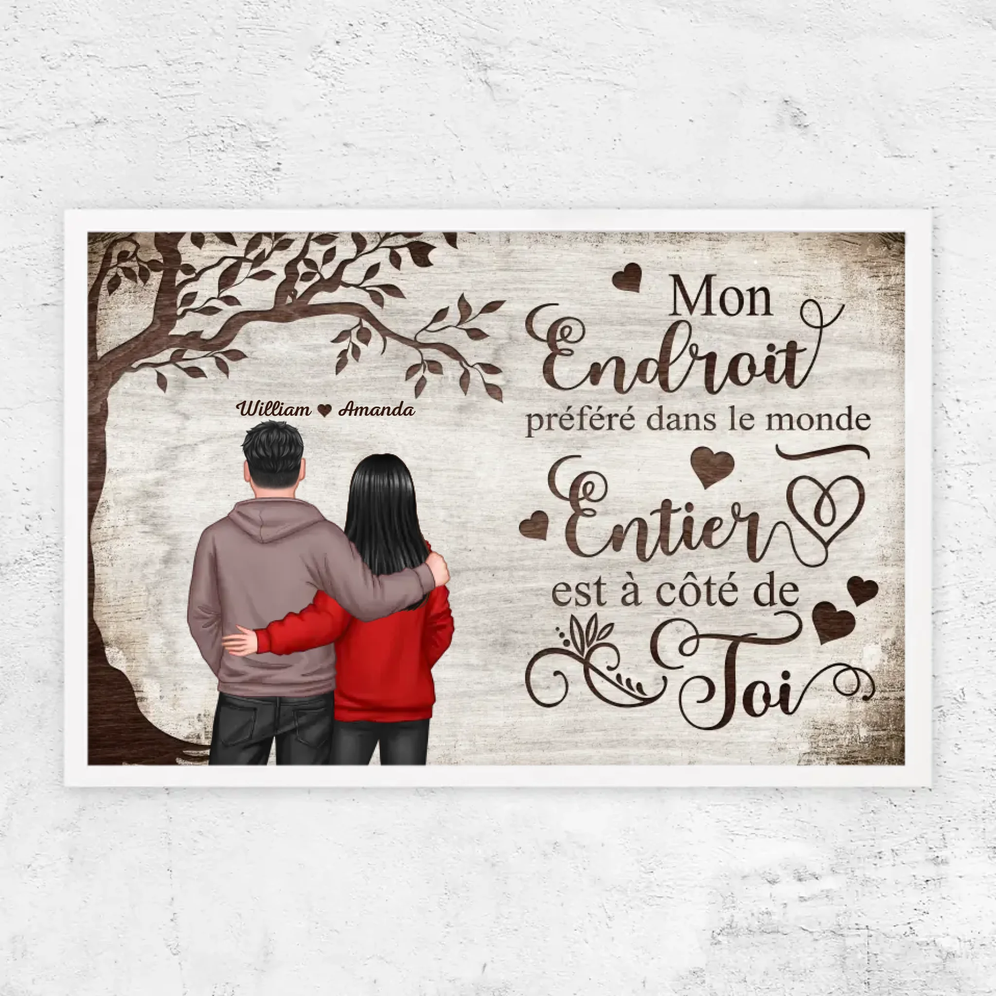 Poster personnalisé “Endroit préféré - Vue de dos”