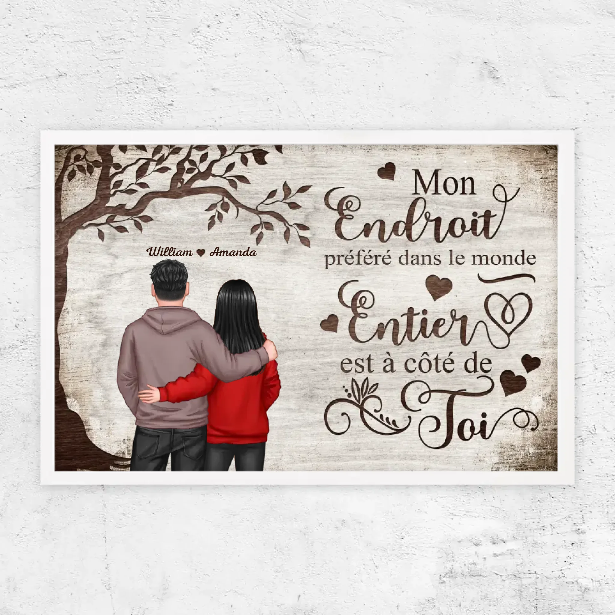 Poster personnalisé “Endroit préféré - Vue de dos”