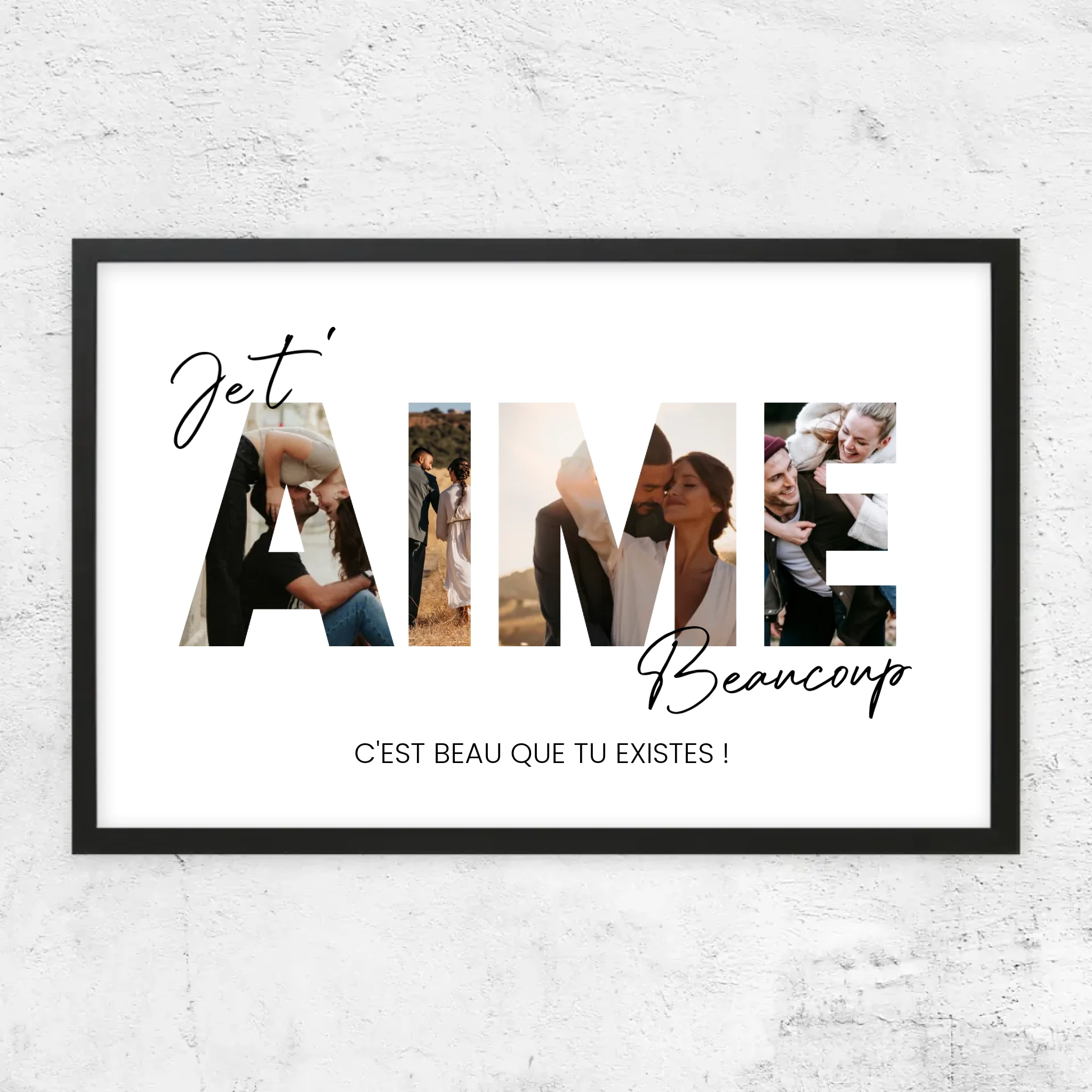 Poster personnalisé “Je t'aime - Avec photos”