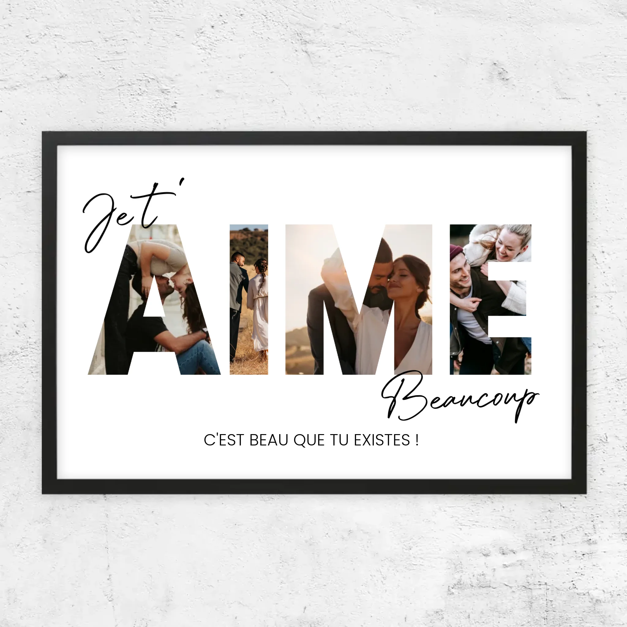 Poster personnalisé “Je t'aime - Avec photos”