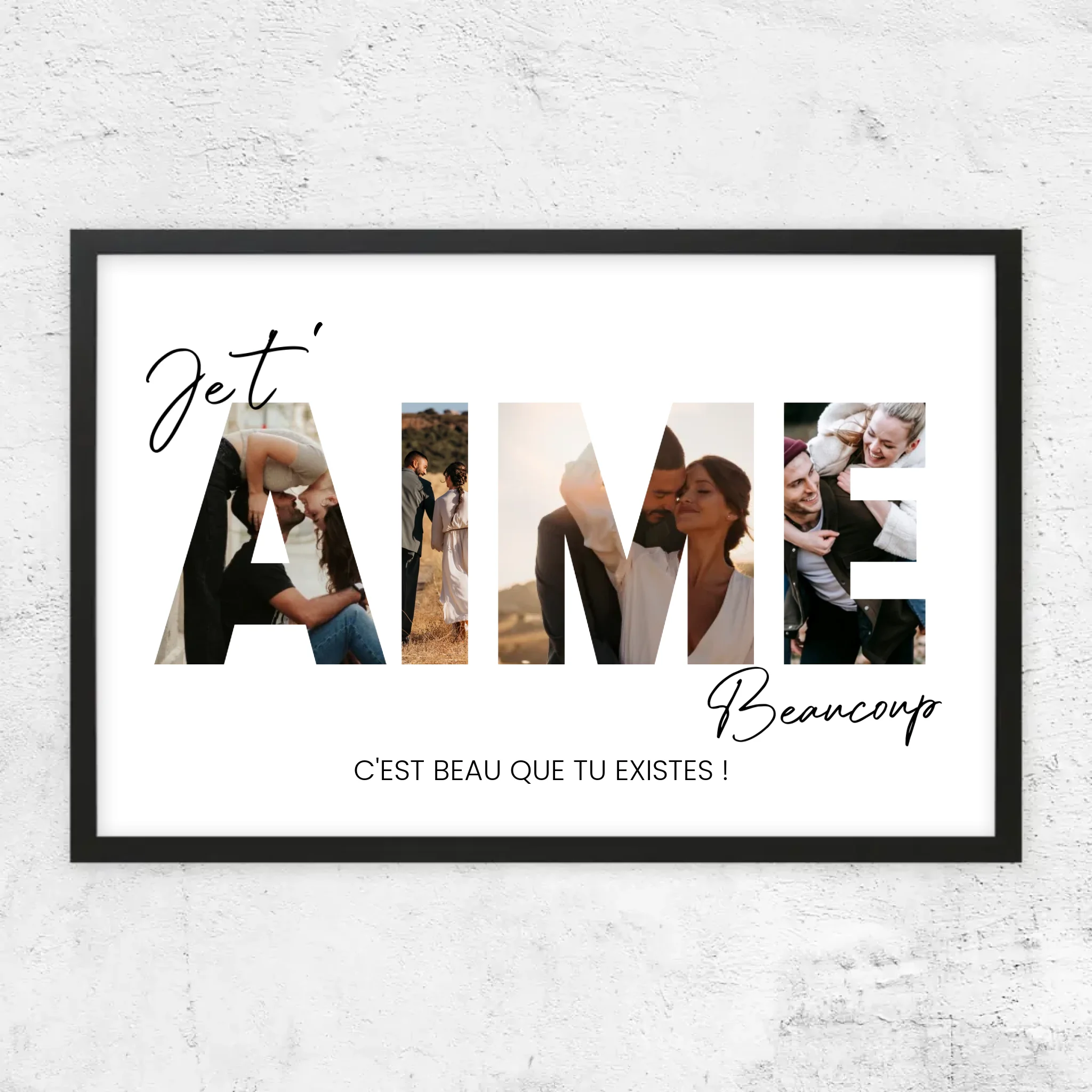 Poster personnalisé “Je t'aime - Avec photos”