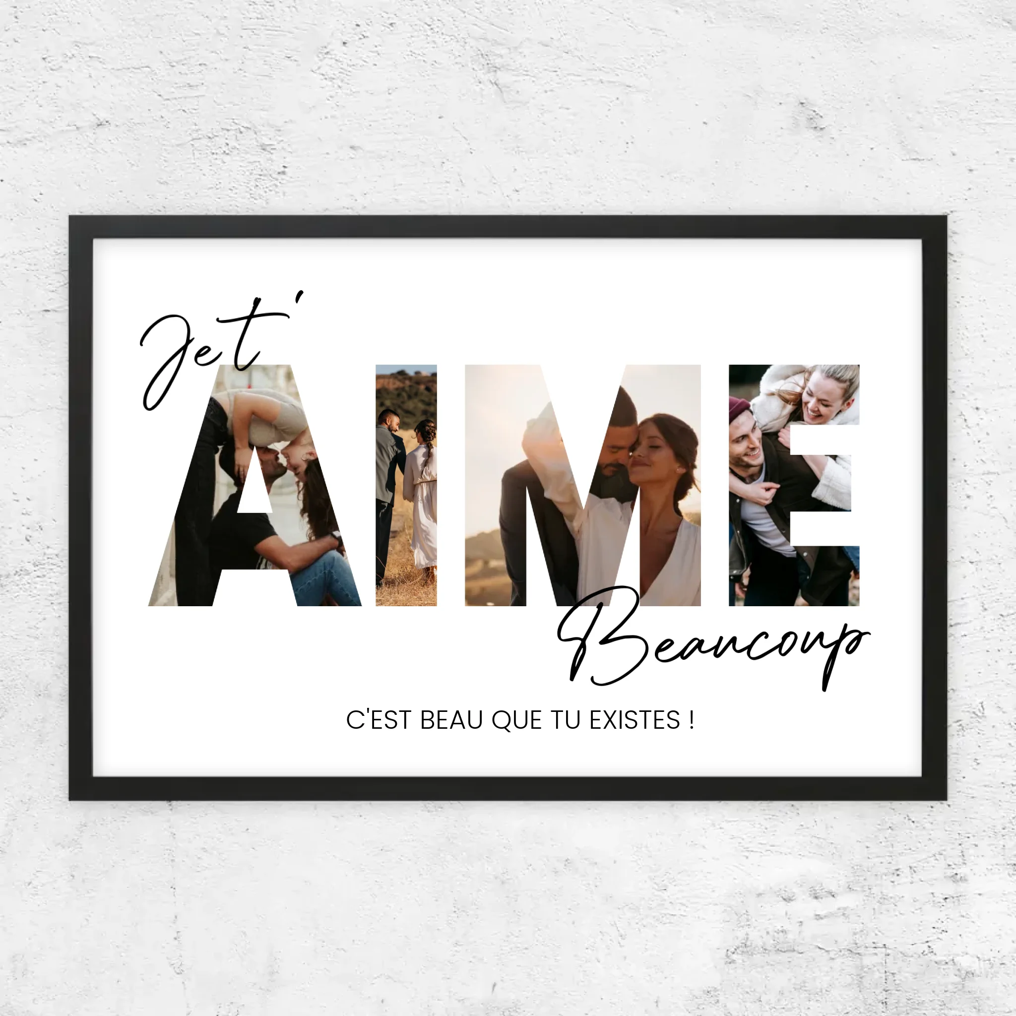 Poster personnalisé “Je t'aime - Avec photos”