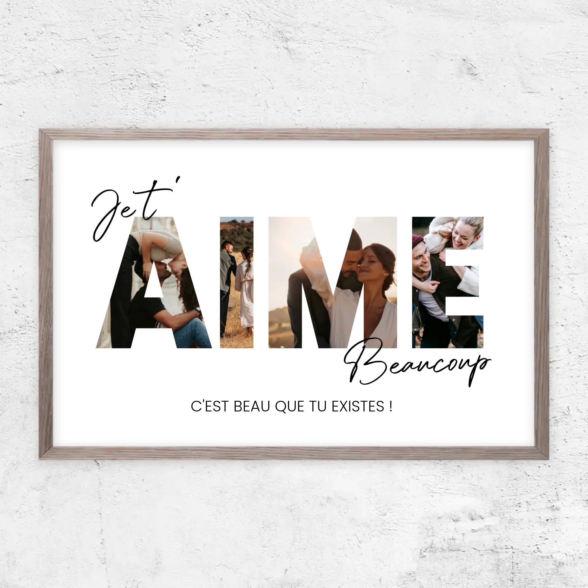 Poster personnalisé “Je t'aime - Avec photos”